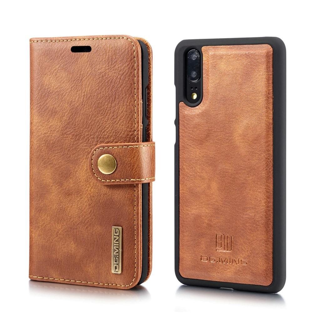 Huawei P20 Pungetui med aftageligt cover, Cognac