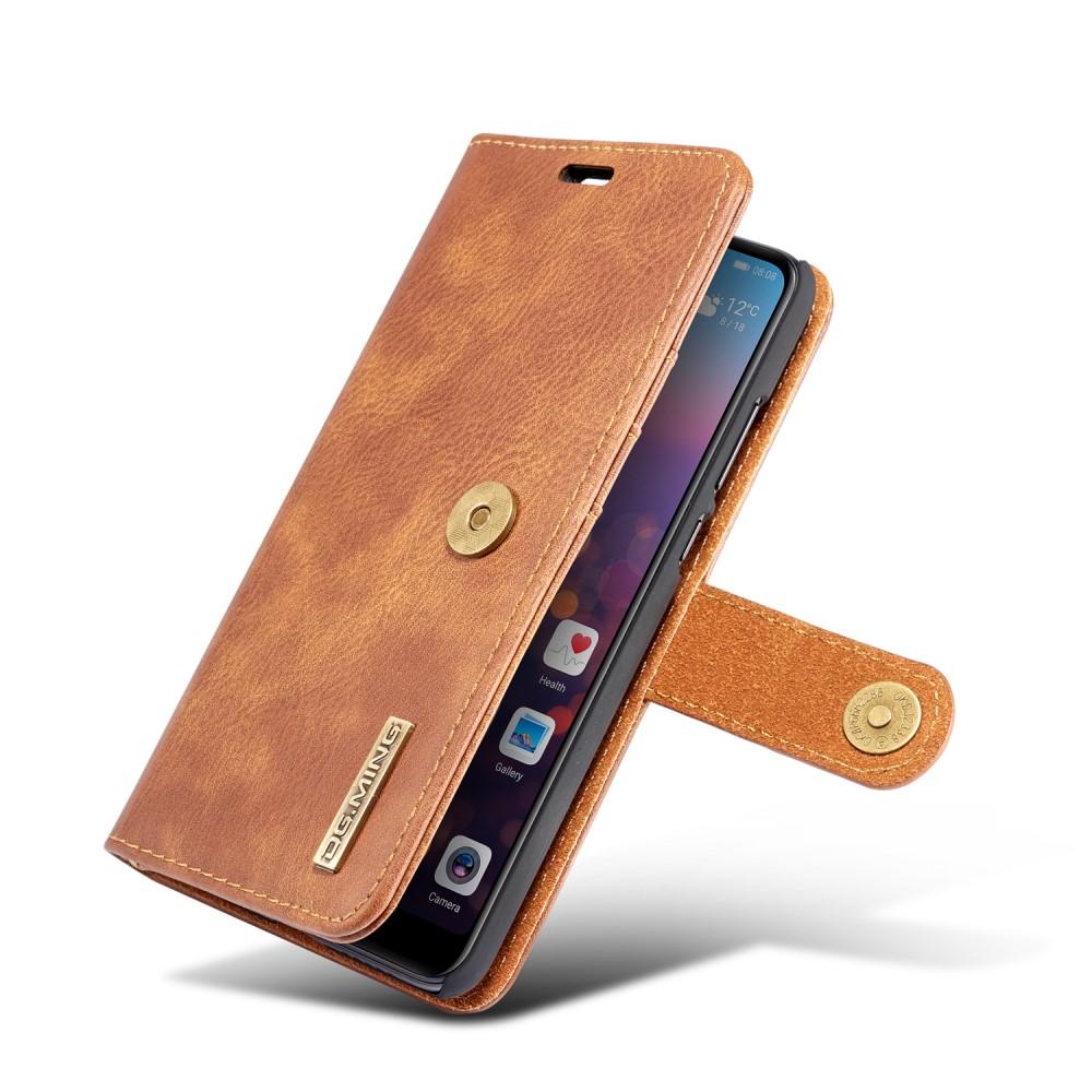 Huawei P20 Pungetui med aftageligt cover, Cognac