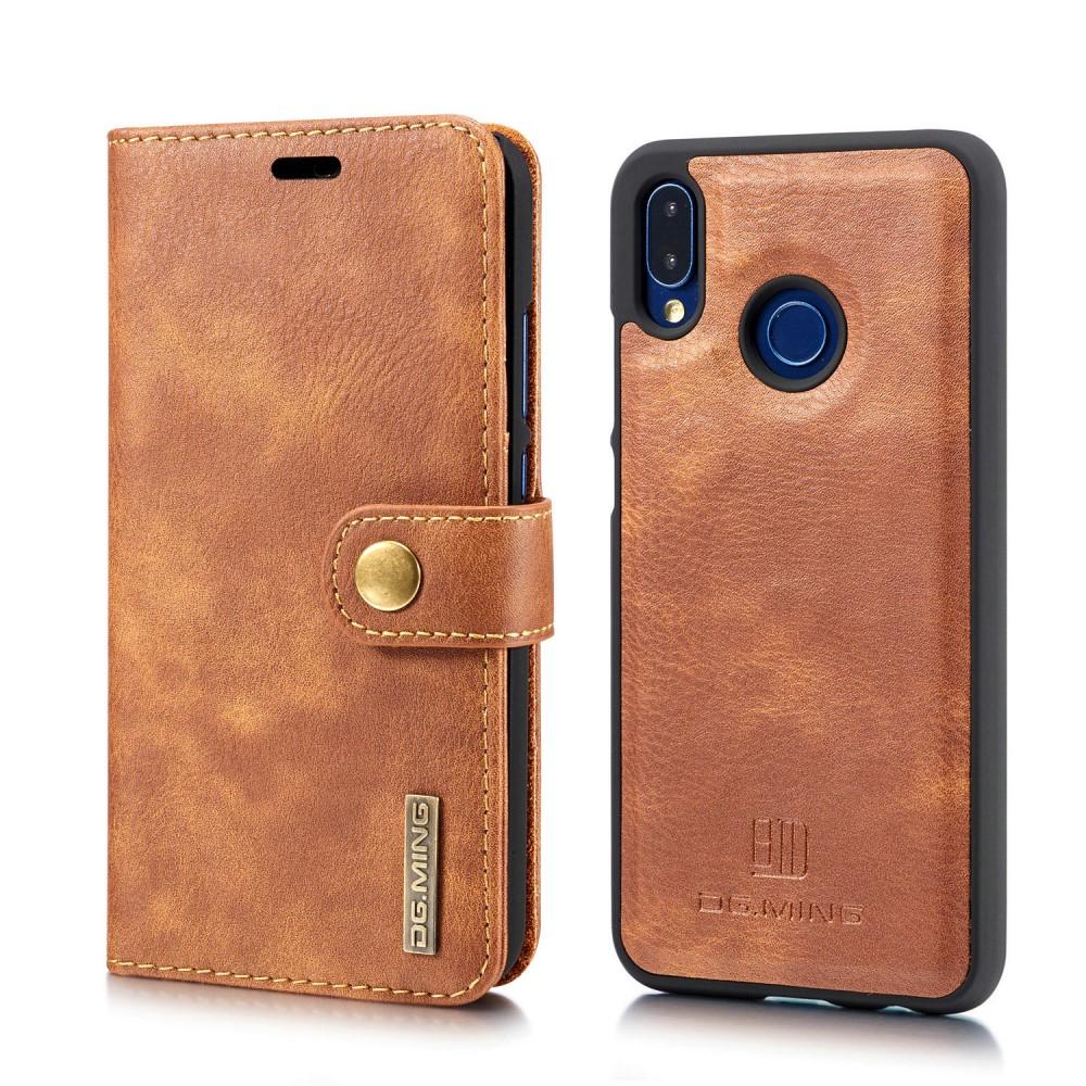Huawei P20 Lite Pungetui med aftageligt cover, Cognac