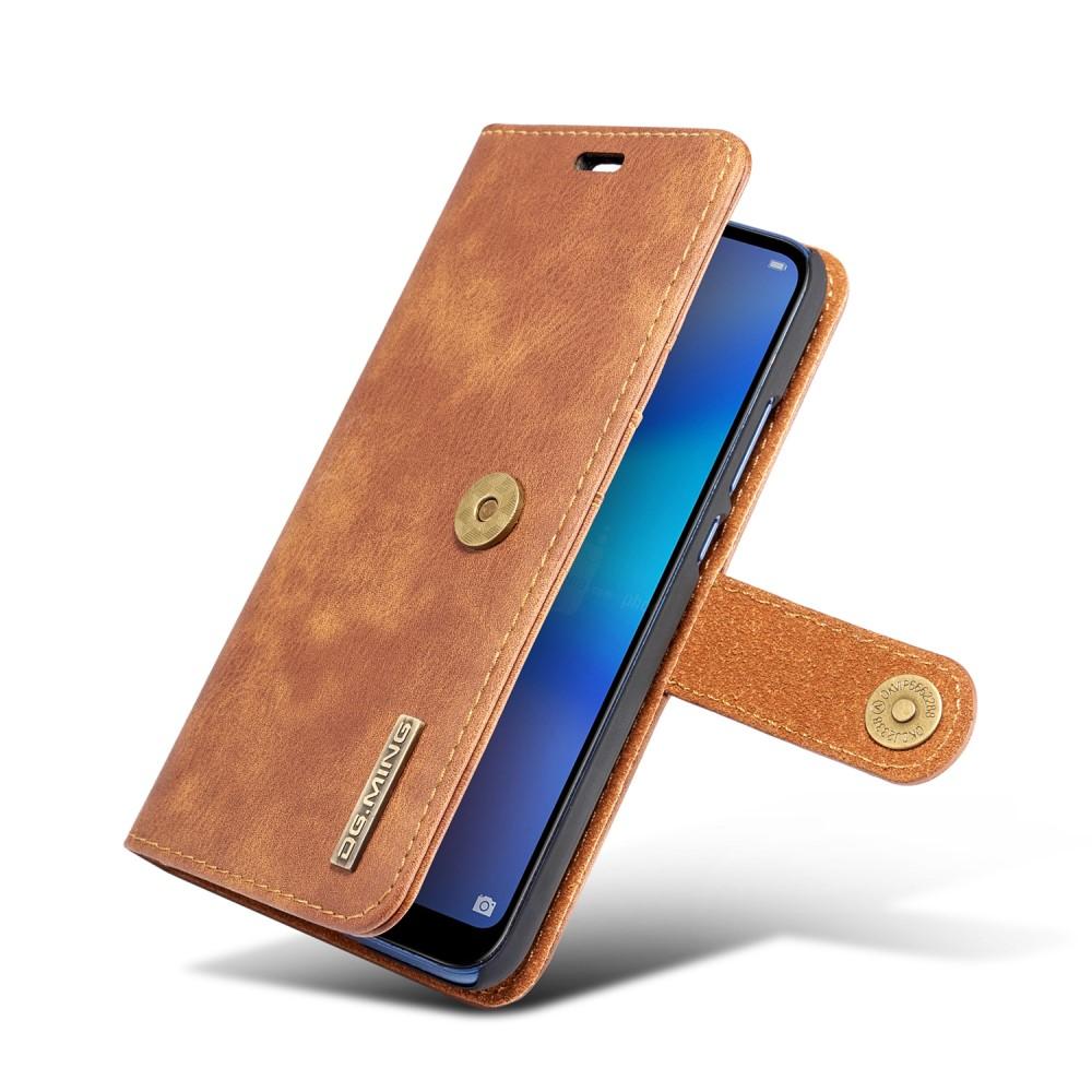 Huawei P20 Lite Pungetui med aftageligt cover, Cognac