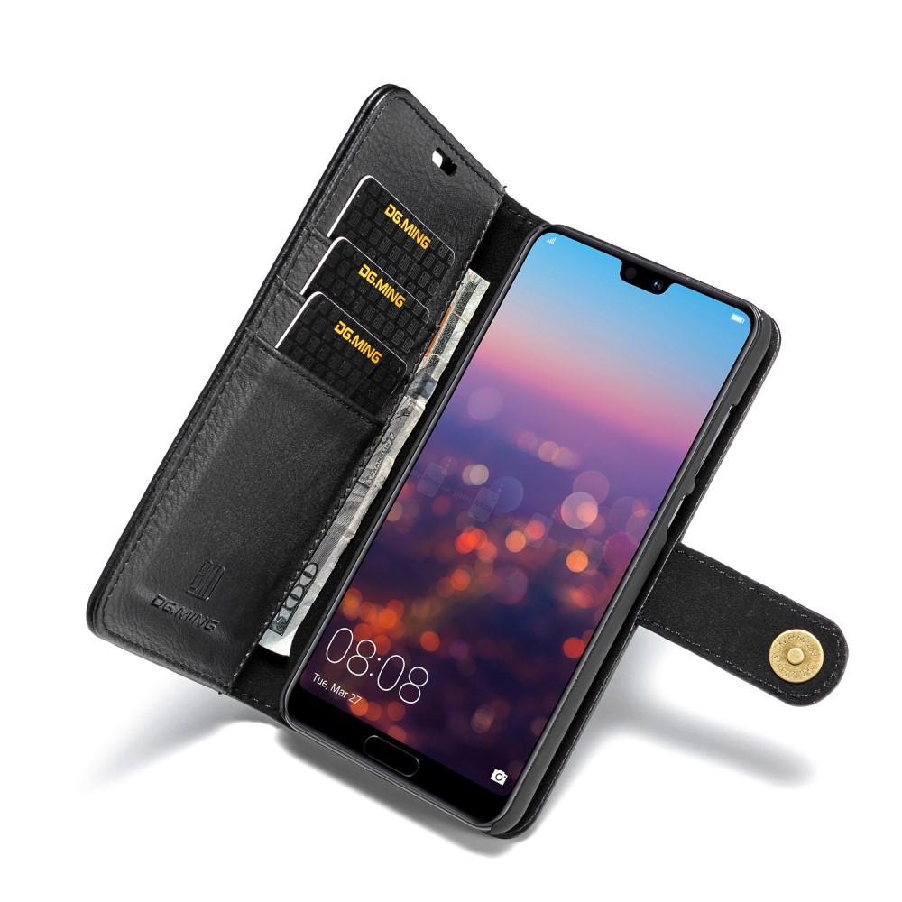 Huawei P20 Pro Pungetui med aftageligt cover, Black