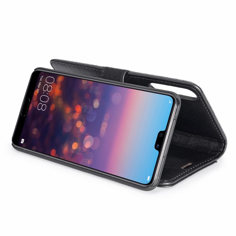Huawei P20 Pro Pungetui med aftageligt cover, Black