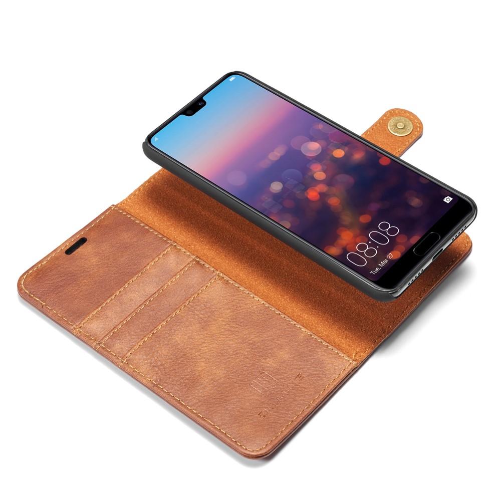 Huawei P20 Pro Pungetui med aftageligt cover, Cognac