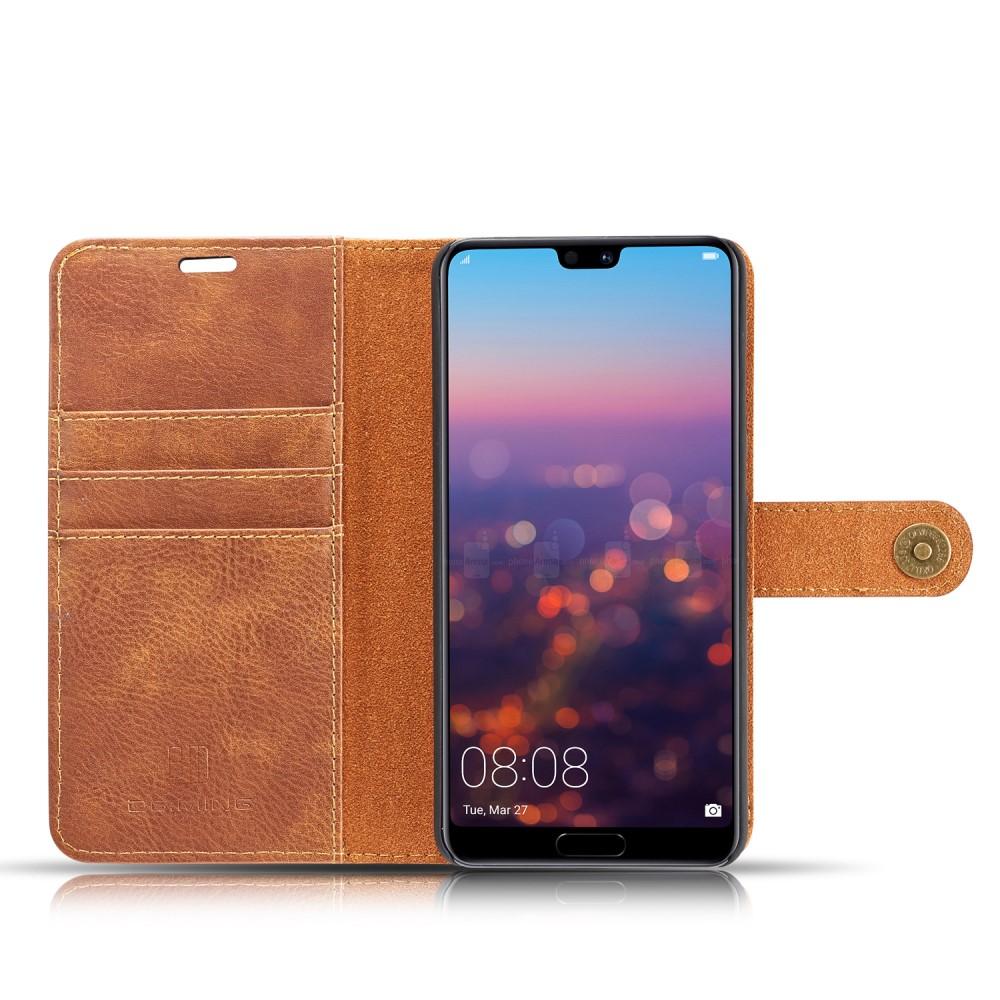 Huawei P20 Pro Pungetui med aftageligt cover, Cognac