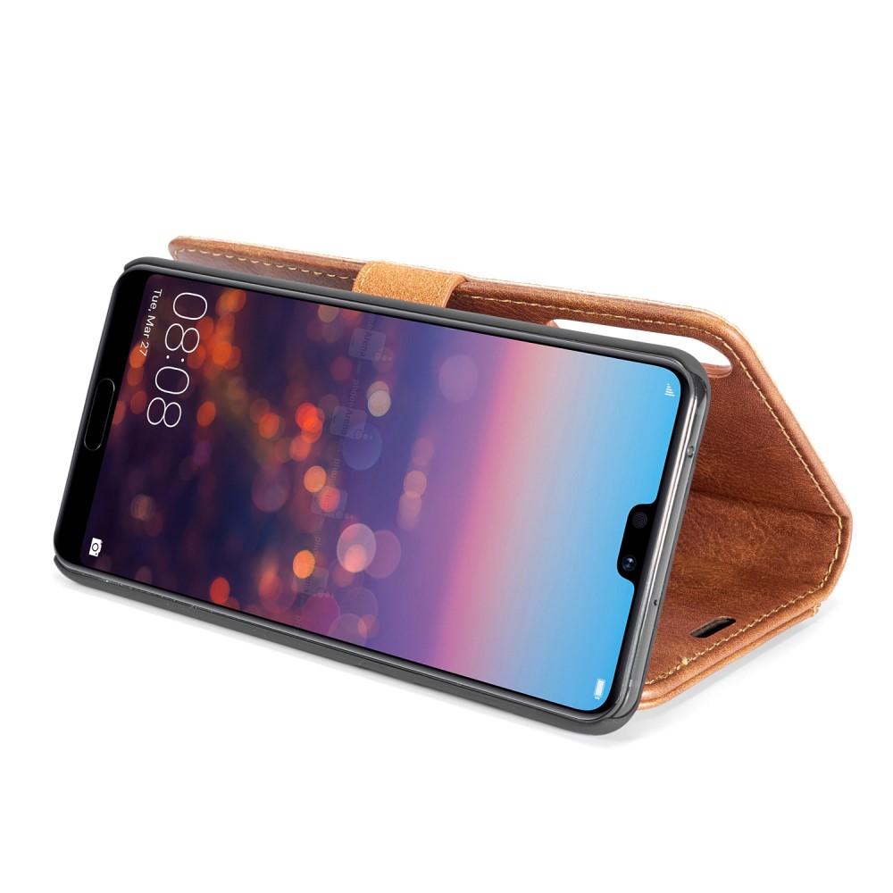 Huawei P20 Pro Pungetui med aftageligt cover, Cognac