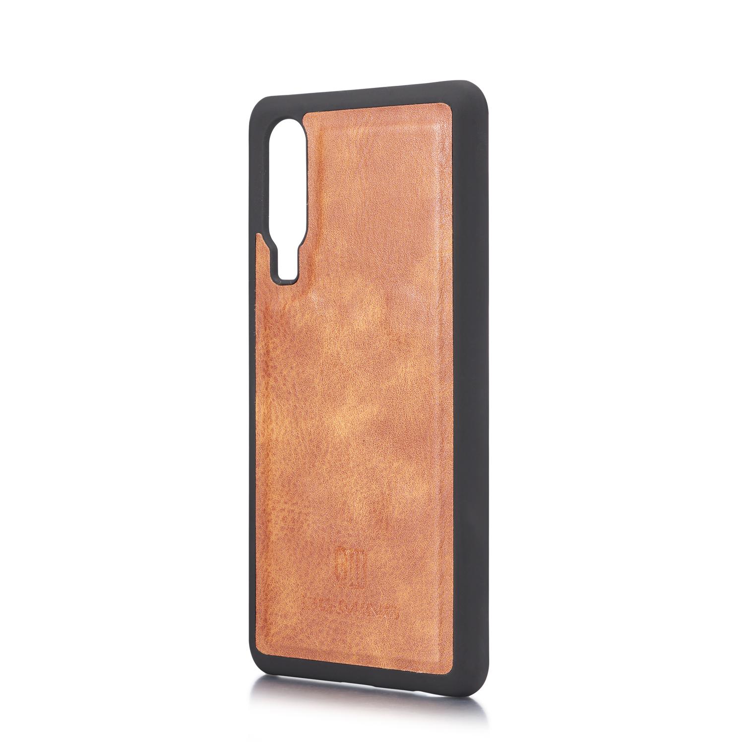 Huawei P30 Pungetui med aftageligt cover, Cognac