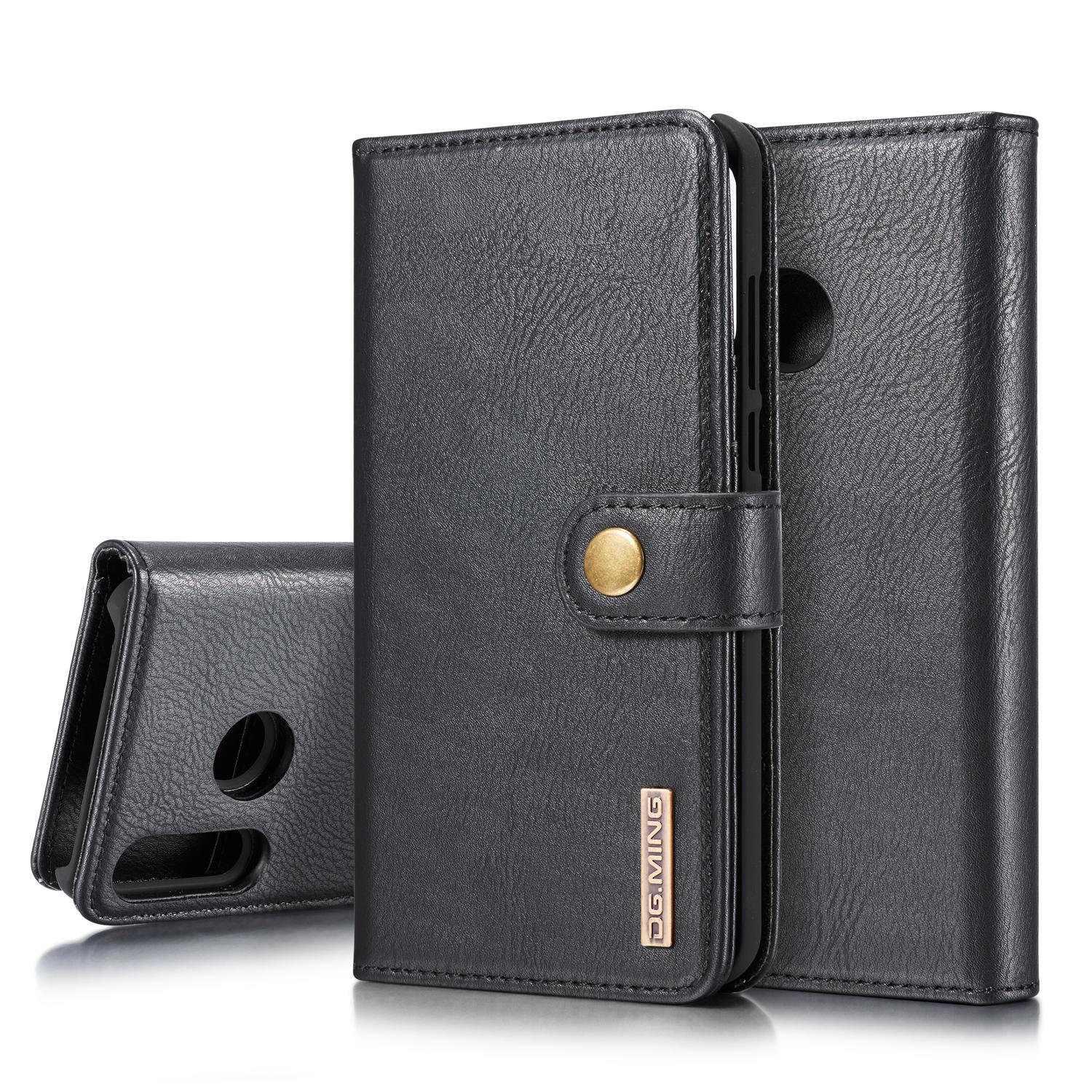 Huawei P30 Lite Pungetui med aftageligt cover, Black