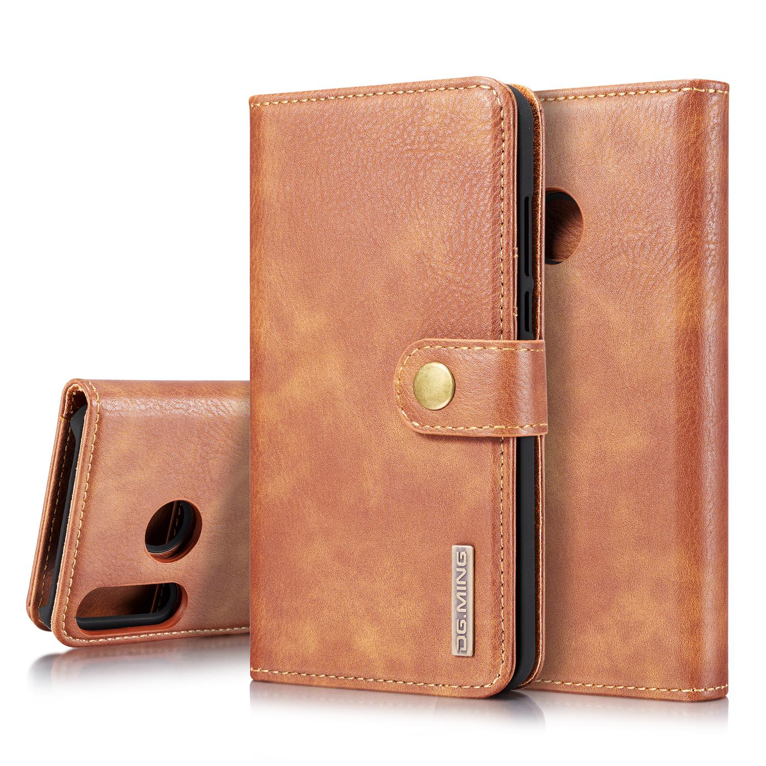 Huawei P30 Lite Pungetui med aftageligt cover, Cognac