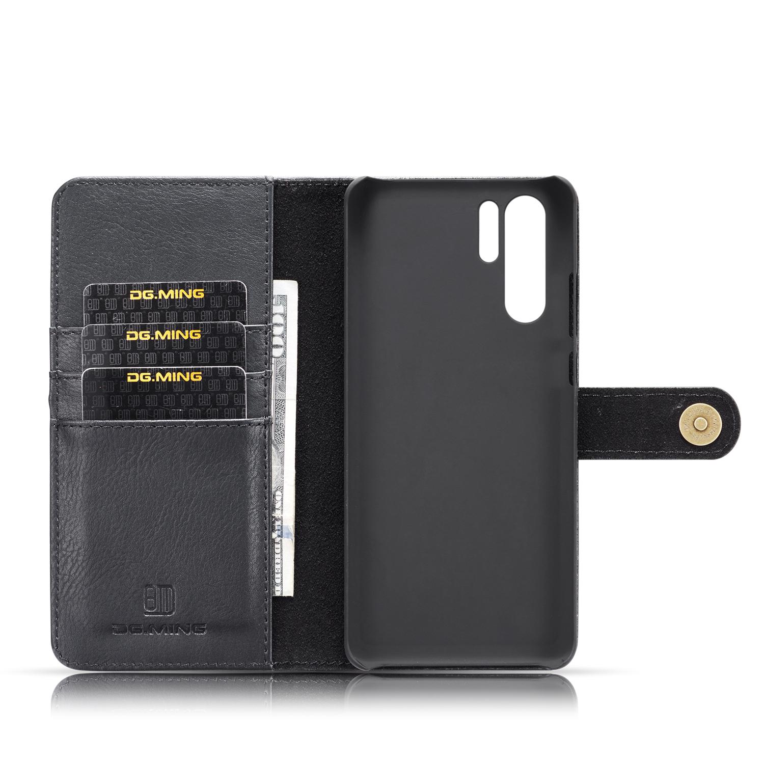 Huawei P30 Pro Pungetui med aftageligt cover, Black