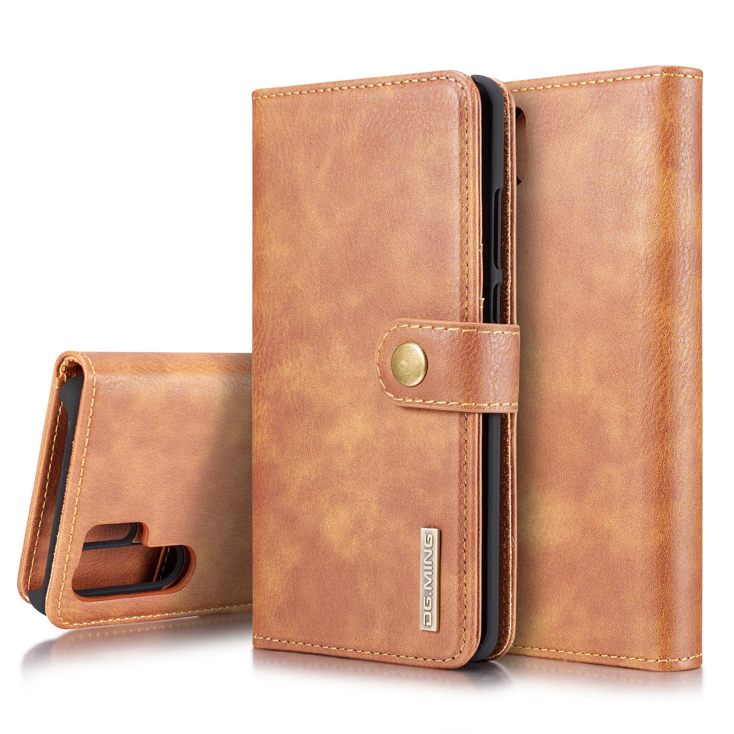 Huawei P30 Pro Pungetui med aftageligt cover, Cognac