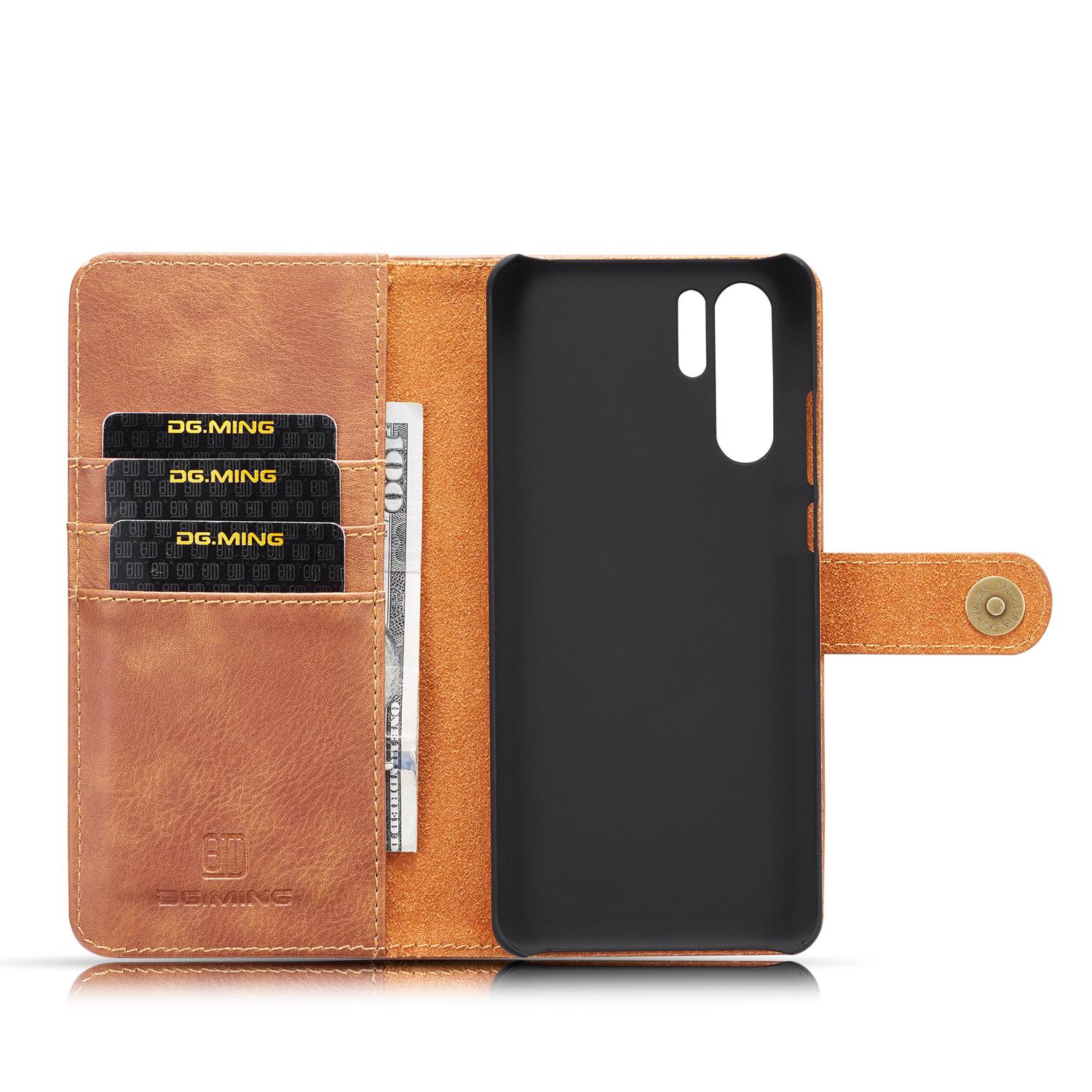 Huawei P30 Pro Pungetui med aftageligt cover, Cognac