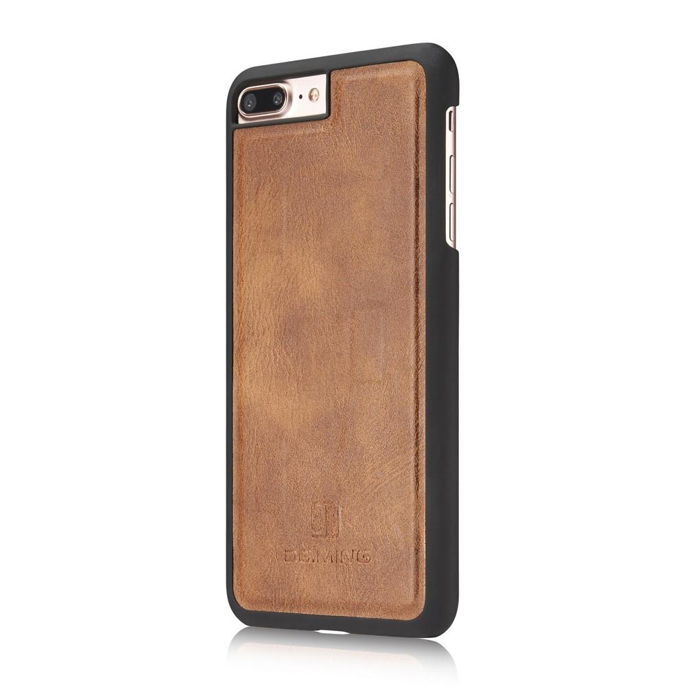 iPhone 7 Plus/iPhone 8 Plus Pungetui med aftageligt cover, Cognac