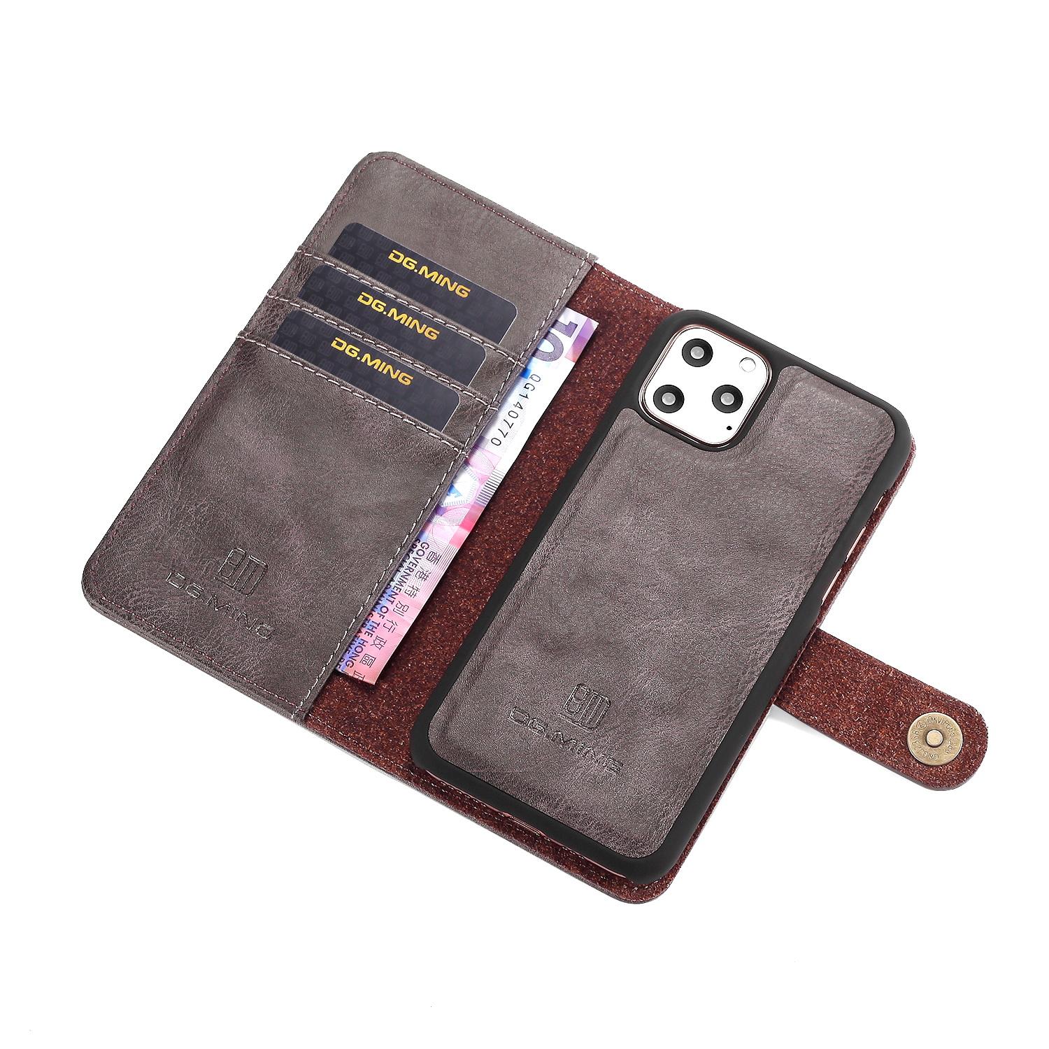 iPhone 11 Pro Max Pungetui med aftageligt cover, Brown