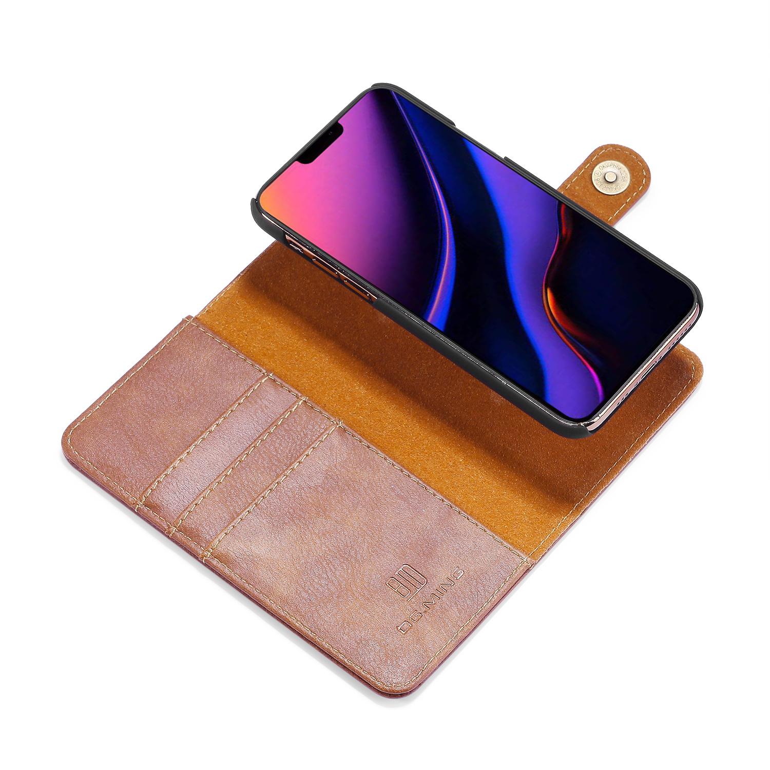 iPhone 11 Pro Max Pungetui med aftageligt cover, Cognac
