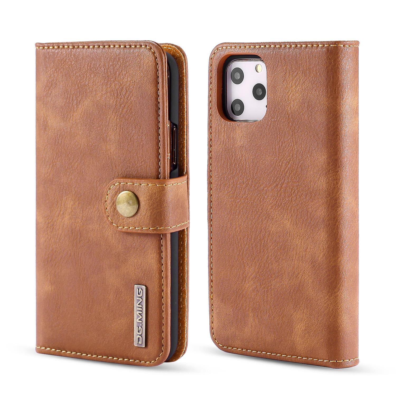 iPhone 11 Pro Max Pungetui med aftageligt cover, Cognac