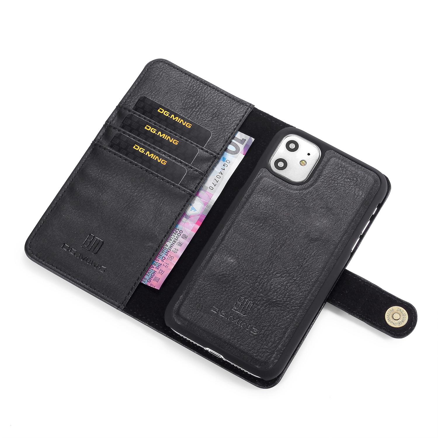 iPhone 11 Pungetui med aftageligt cover, Black
