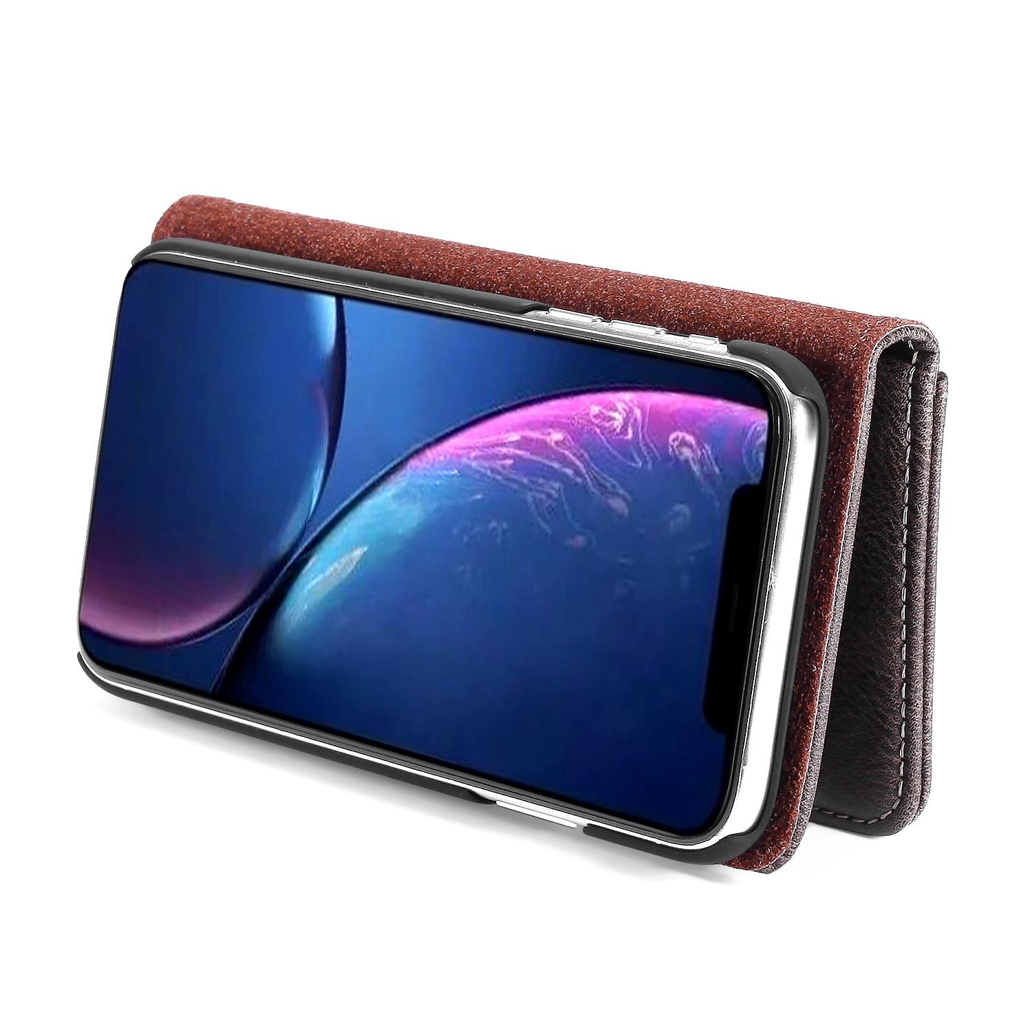 iPhone 11 Pungetui med aftageligt cover, Brown