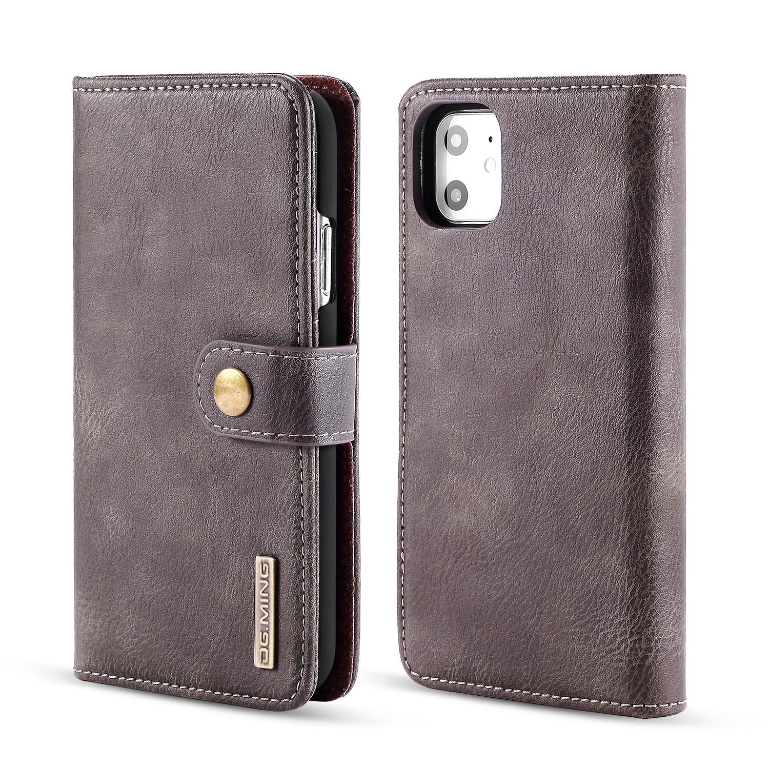 iPhone 11 Pungetui med aftageligt cover, Brown