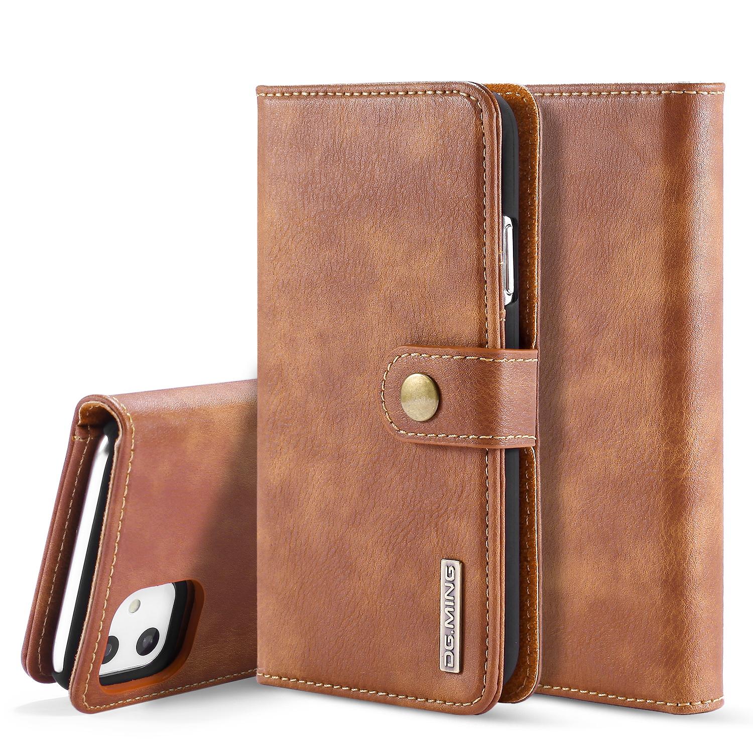 iPhone 11 Pungetui med aftageligt cover, Cognac