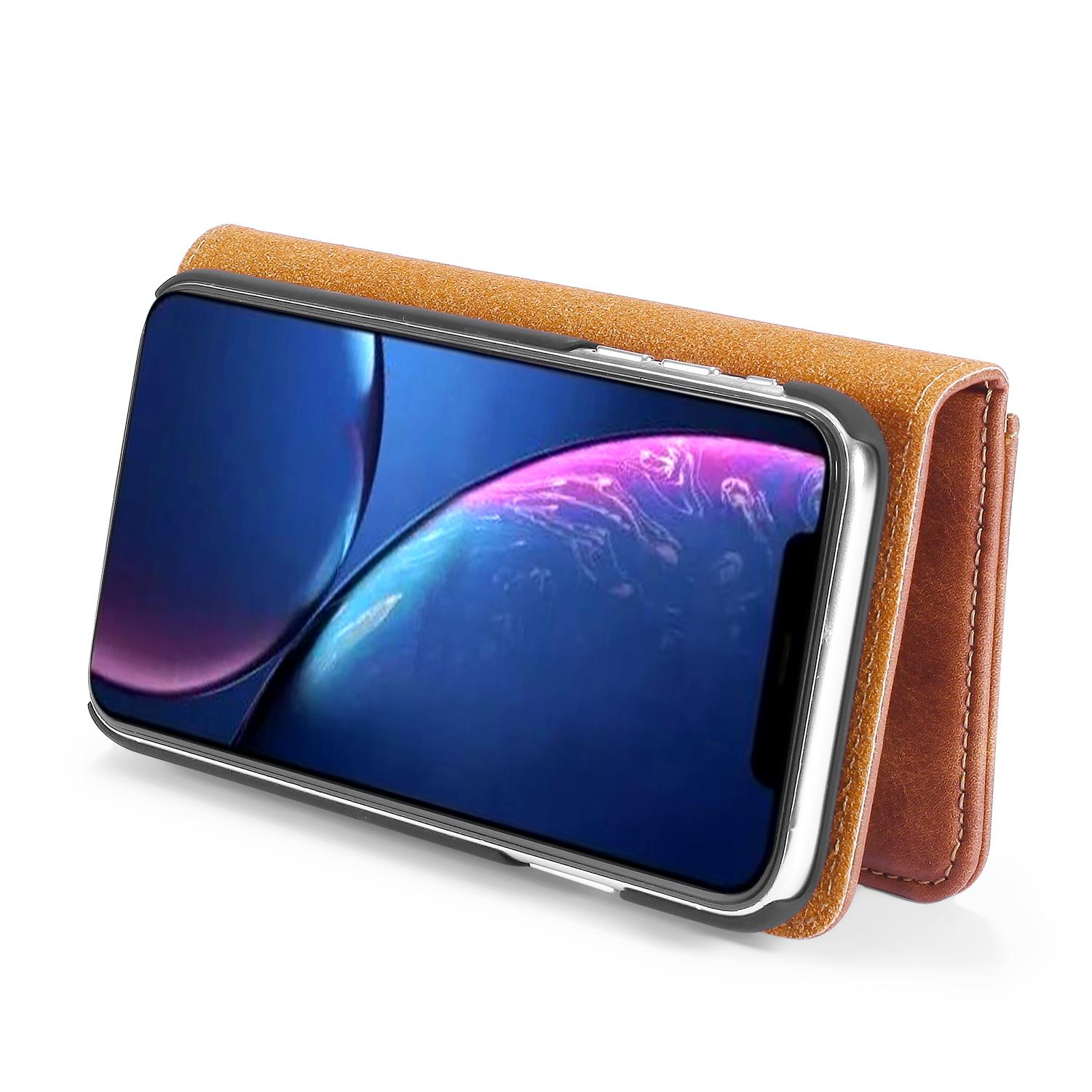 iPhone 11 Pungetui med aftageligt cover, Cognac