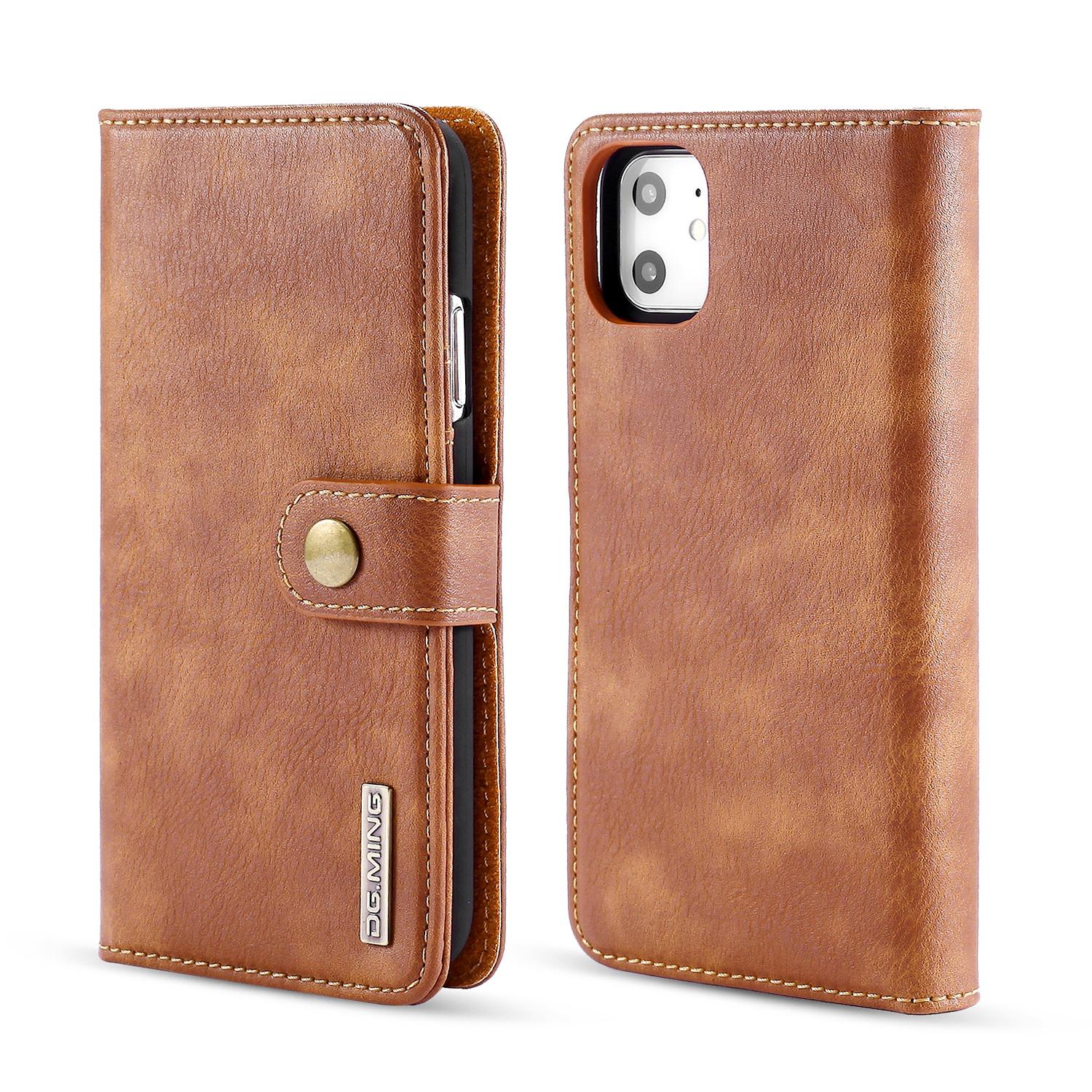 iPhone 11 Pungetui med aftageligt cover, Cognac