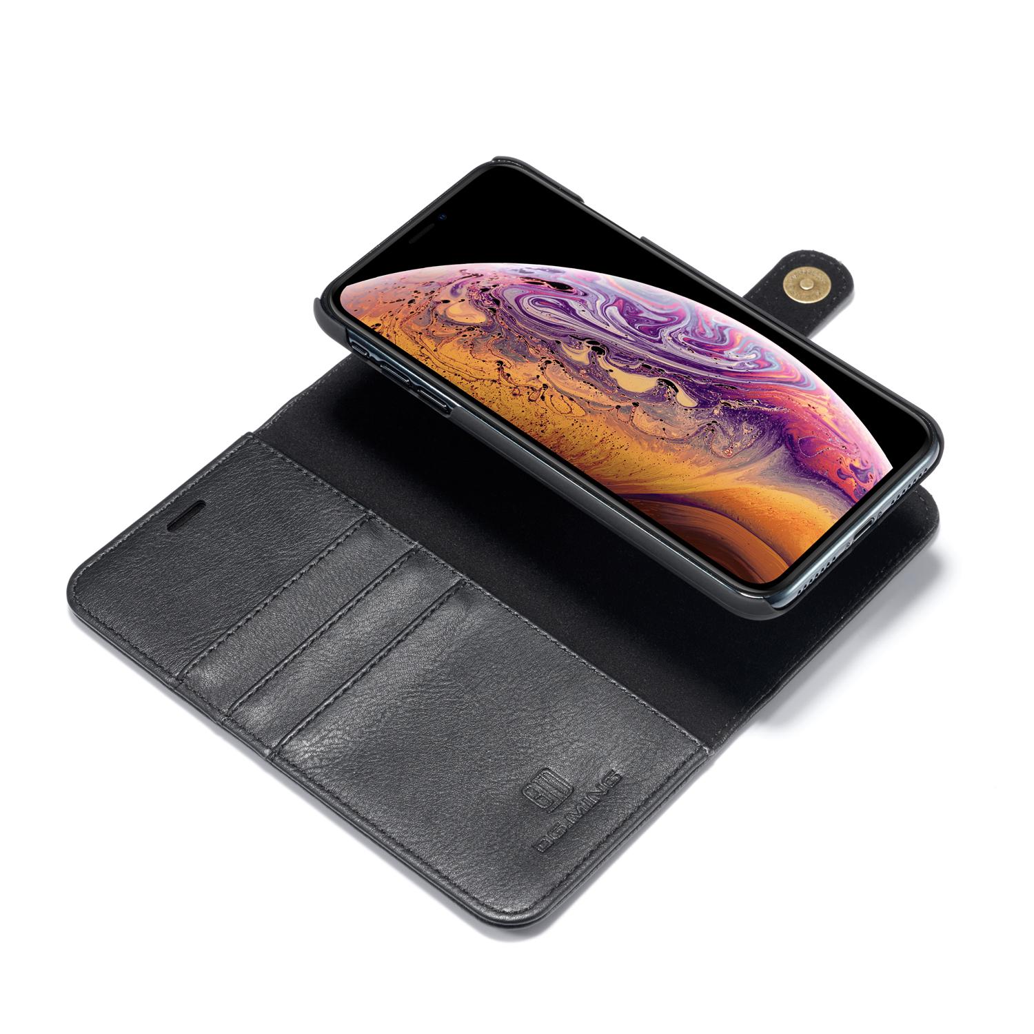iPhone Xs Max Pungetui med aftageligt cover, Black