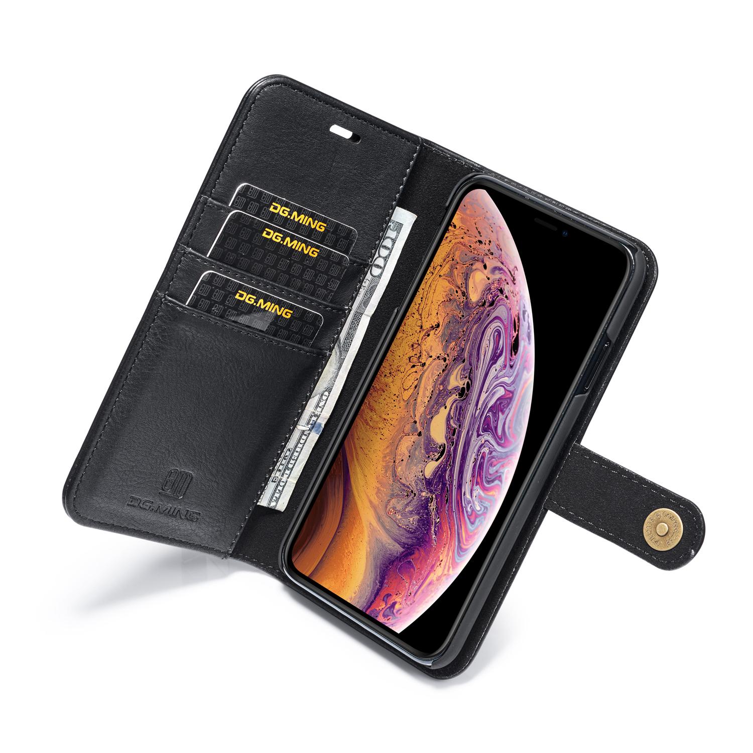 iPhone Xs Max Pungetui med aftageligt cover, Black