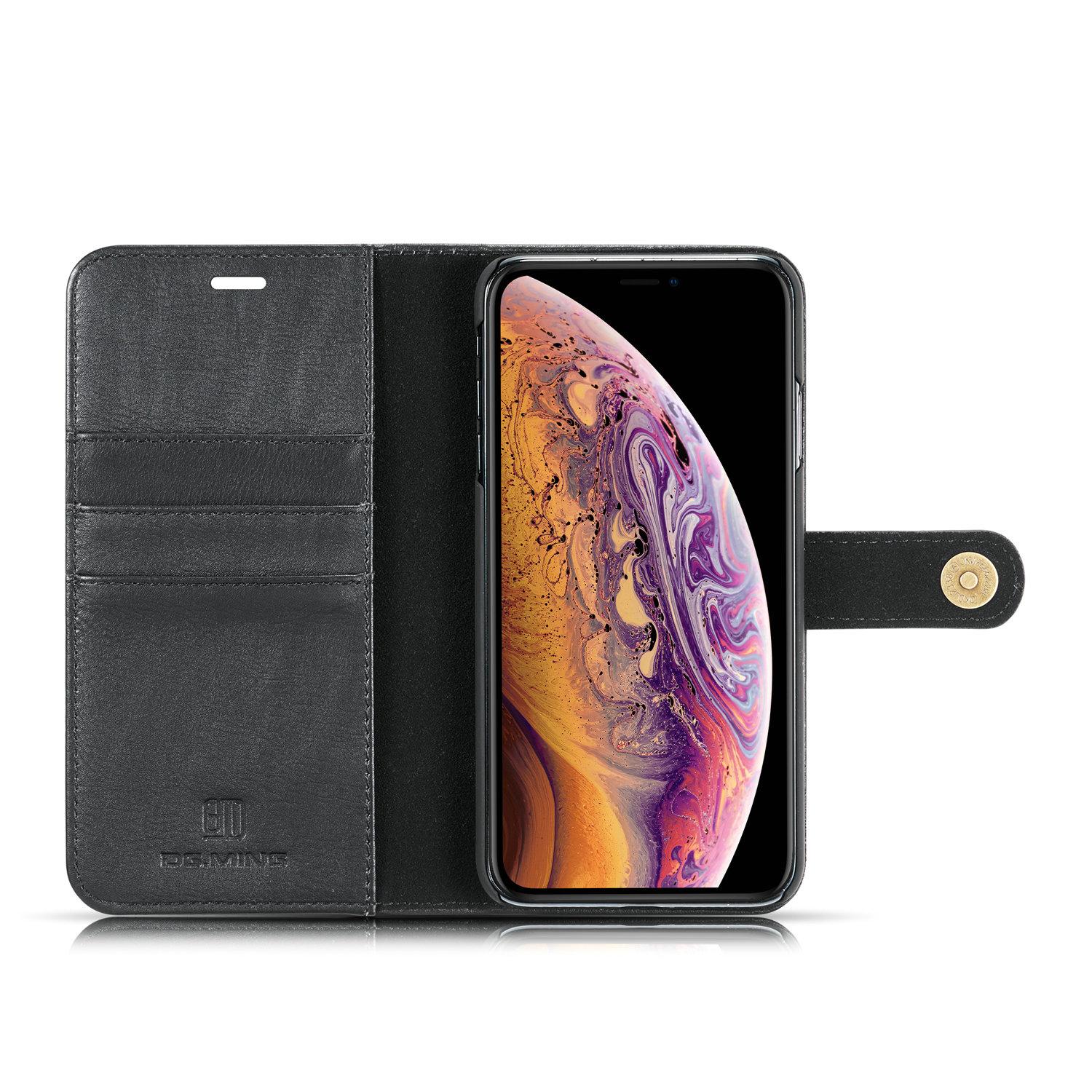 iPhone Xs Max Pungetui med aftageligt cover, Black