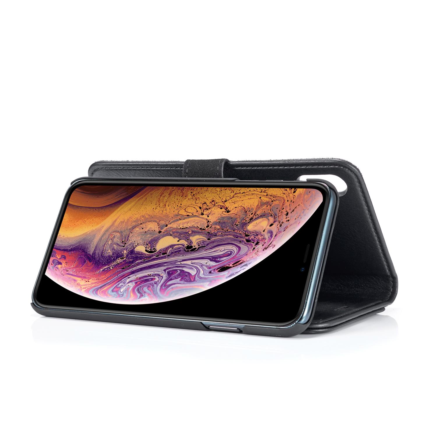 iPhone Xs Max Pungetui med aftageligt cover, Black