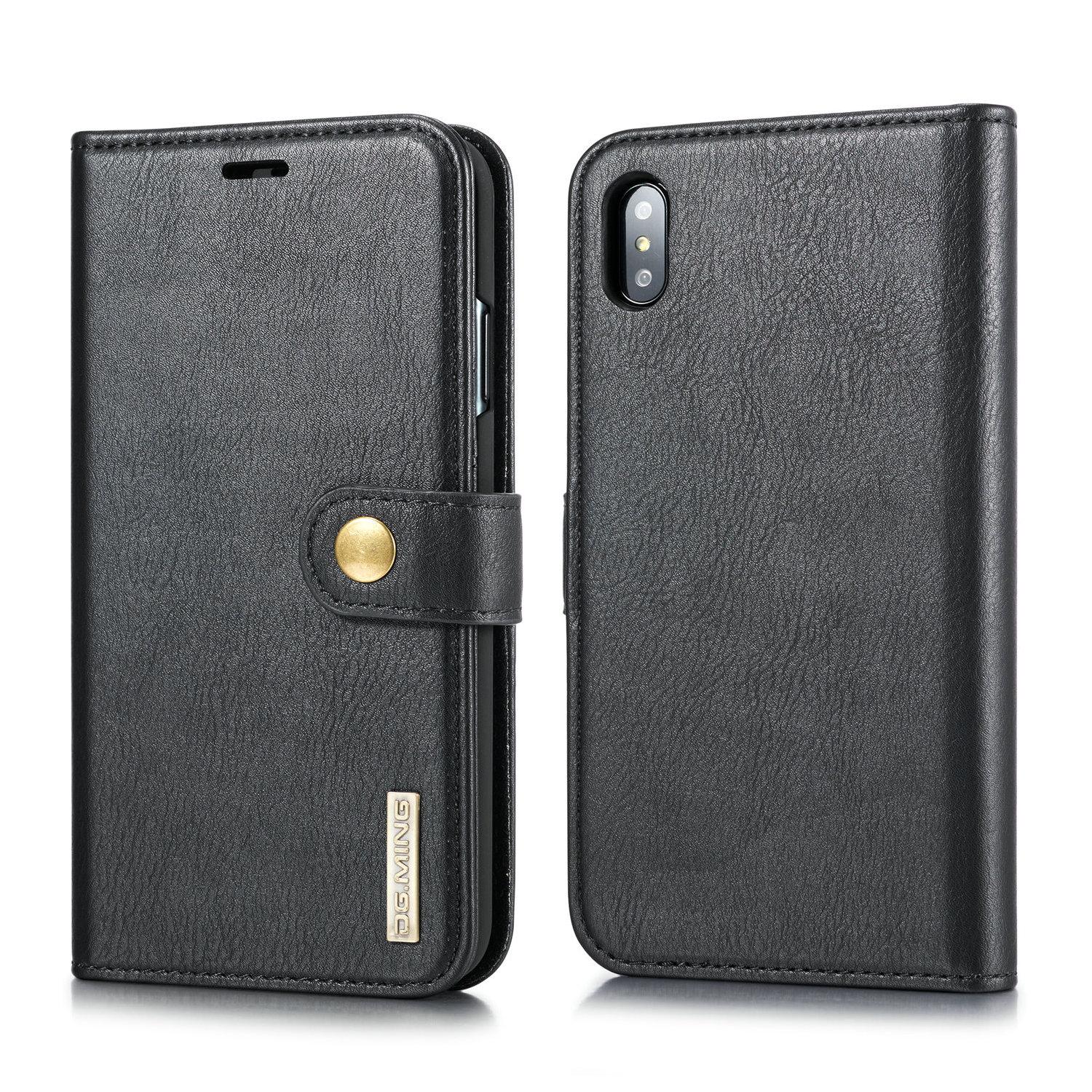 iPhone Xs Max Pungetui med aftageligt cover, Black