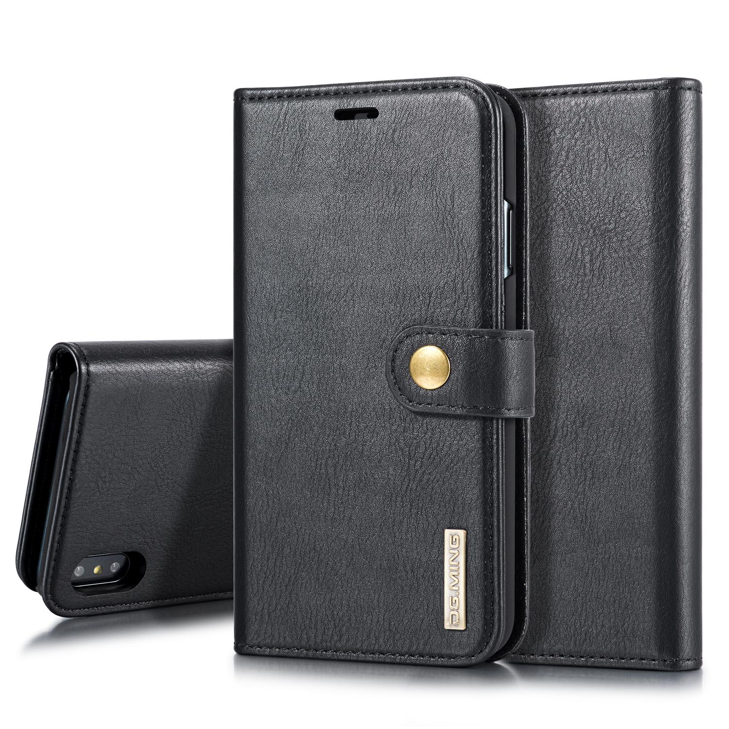 iPhone X/XS Pungetui med aftageligt cover, Black