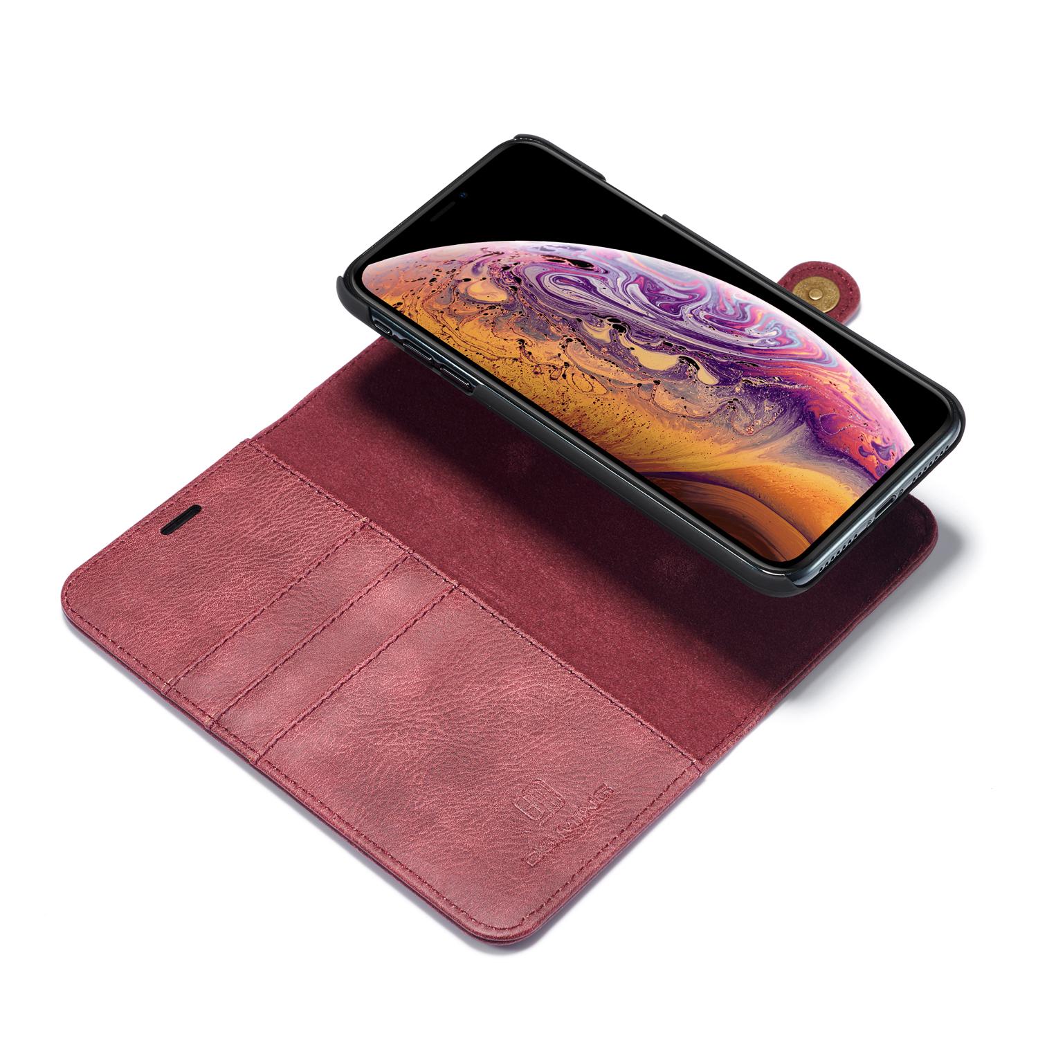 iPhone X/XS Pungetui med aftageligt cover, Red