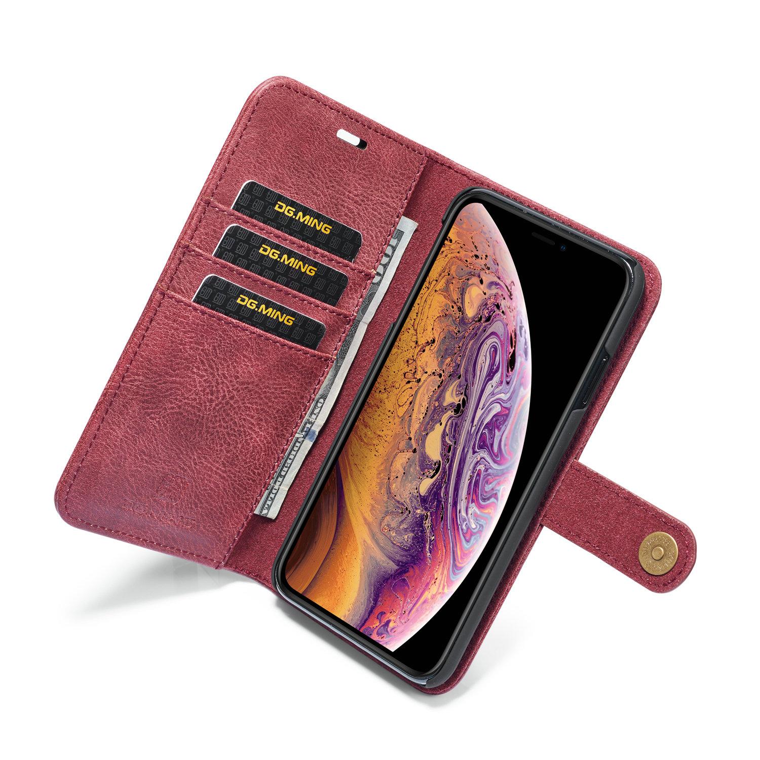 iPhone X/XS Pungetui med aftageligt cover, Red