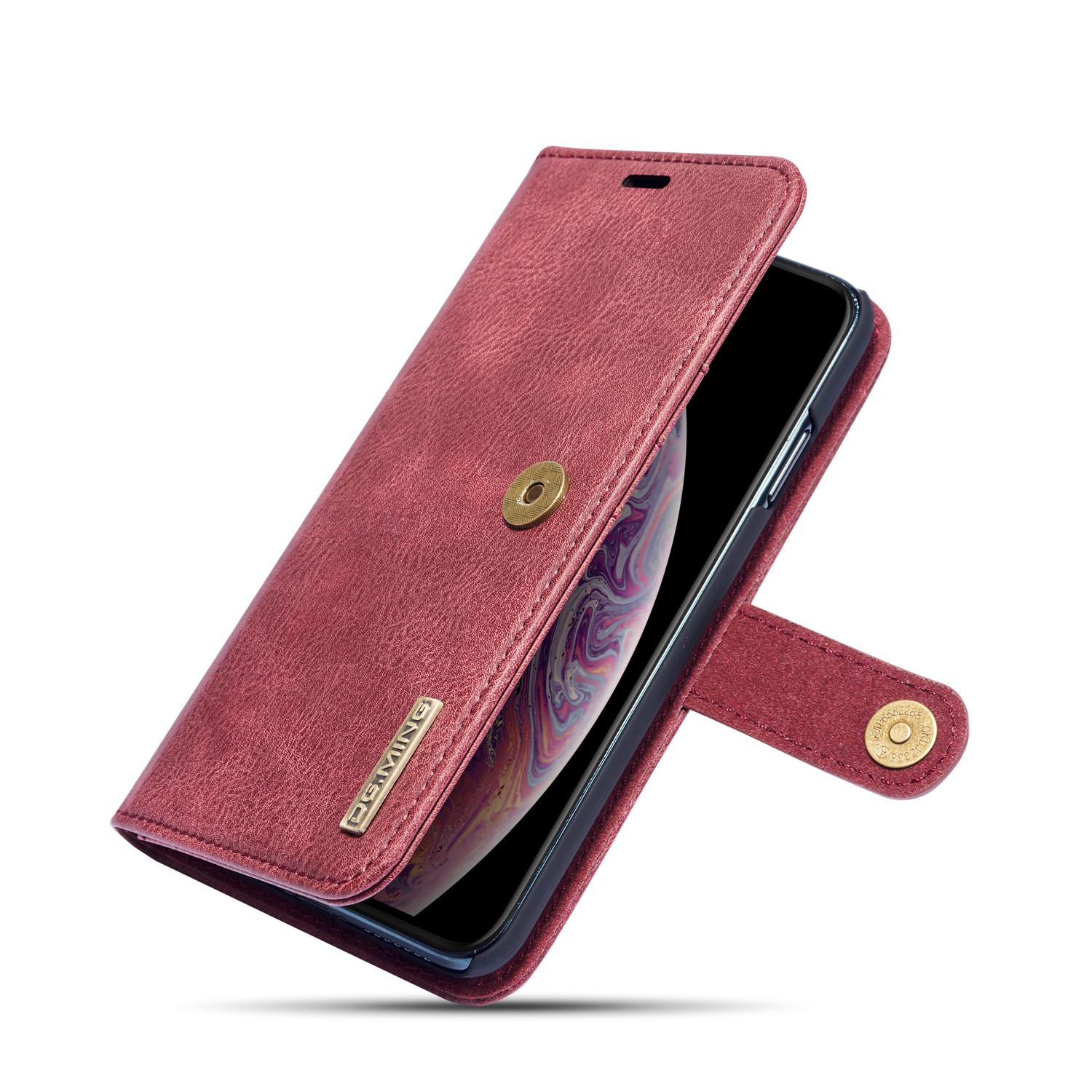 iPhone X/XS Pungetui med aftageligt cover, Red