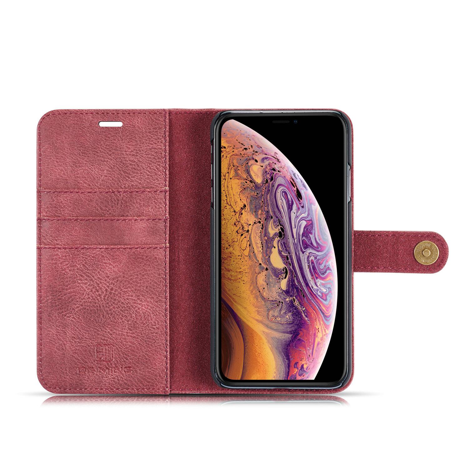 iPhone X/XS Pungetui med aftageligt cover, Red