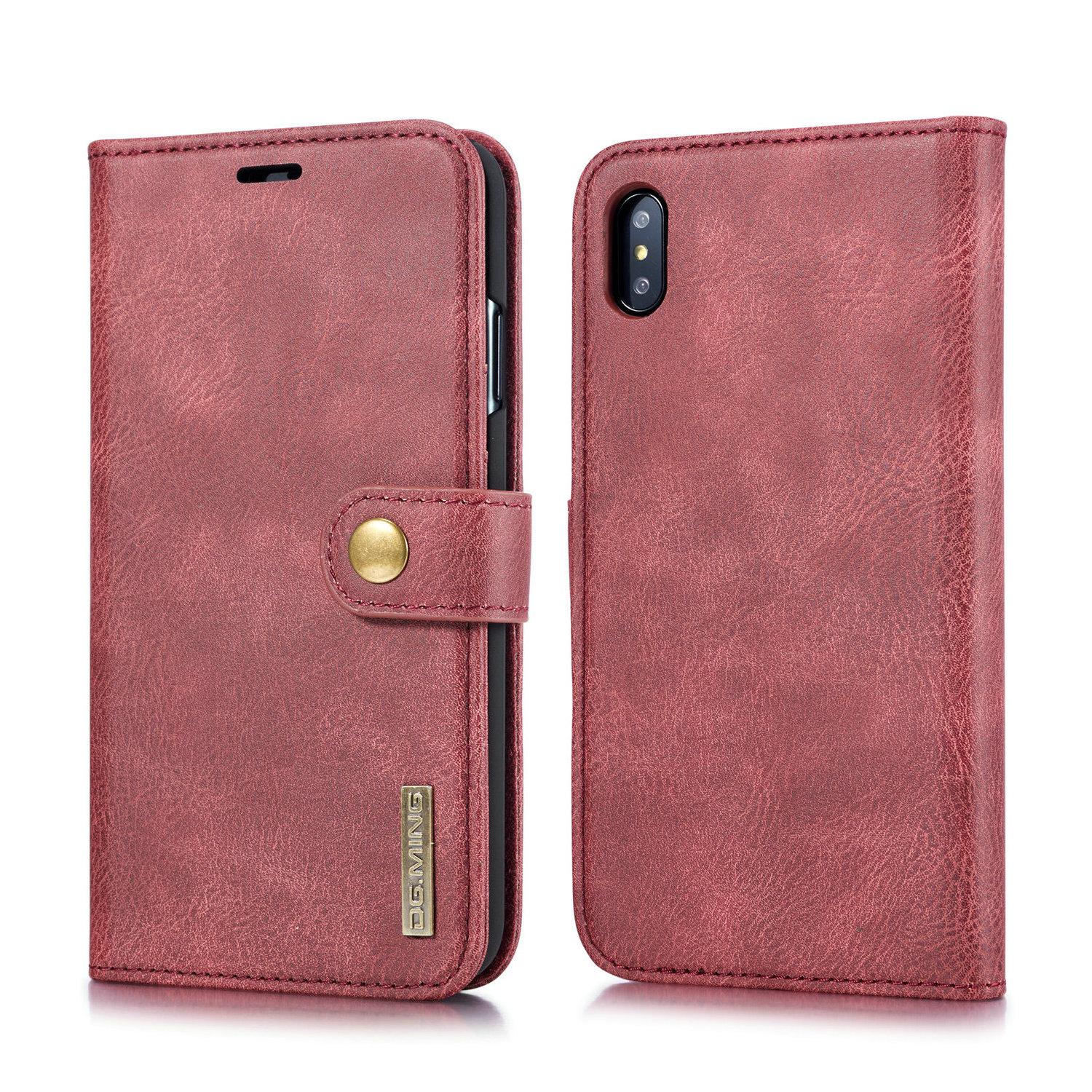 iPhone X/XS Pungetui med aftageligt cover, Red
