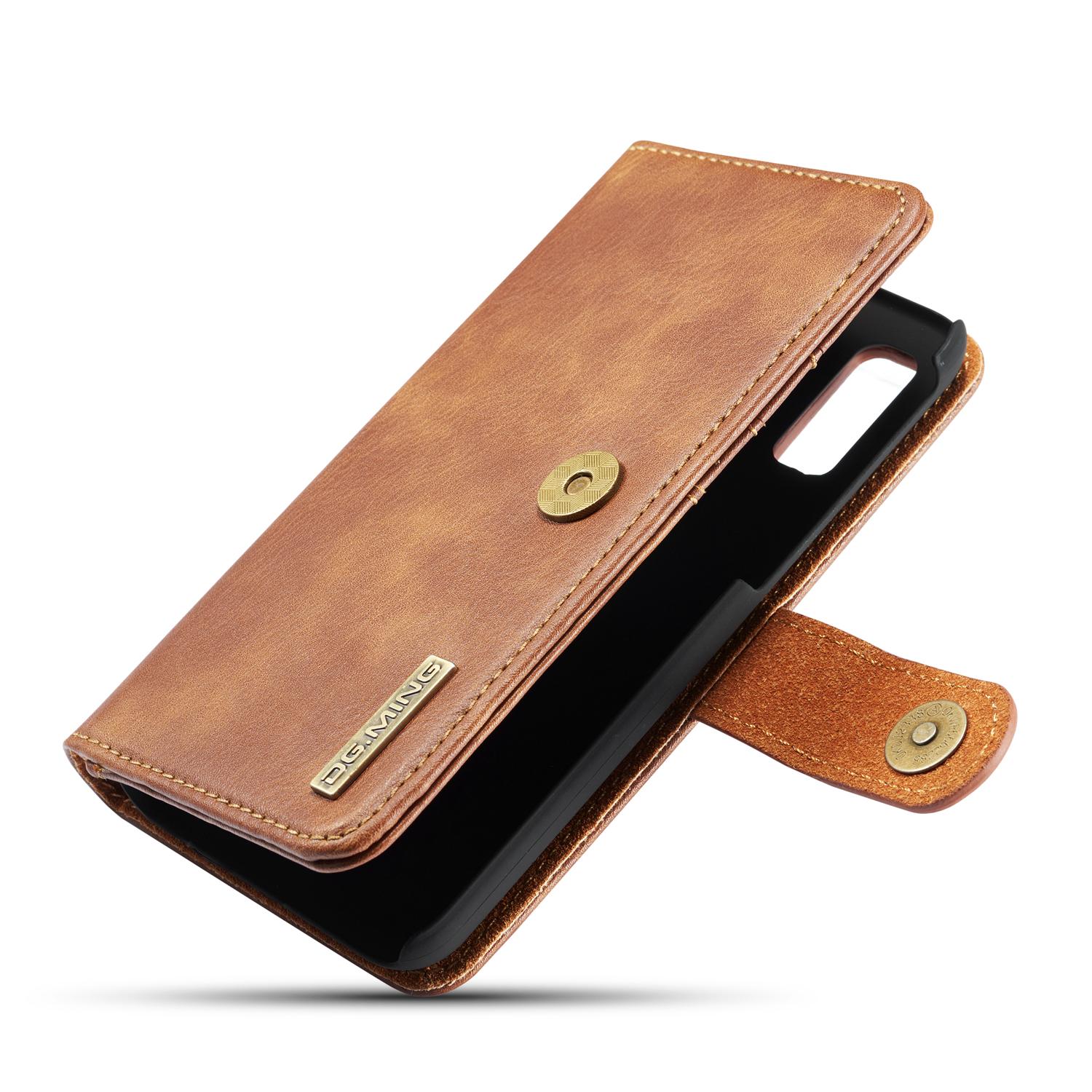 Samsung Galaxy A40 Pungetui med aftageligt cover, Cognac