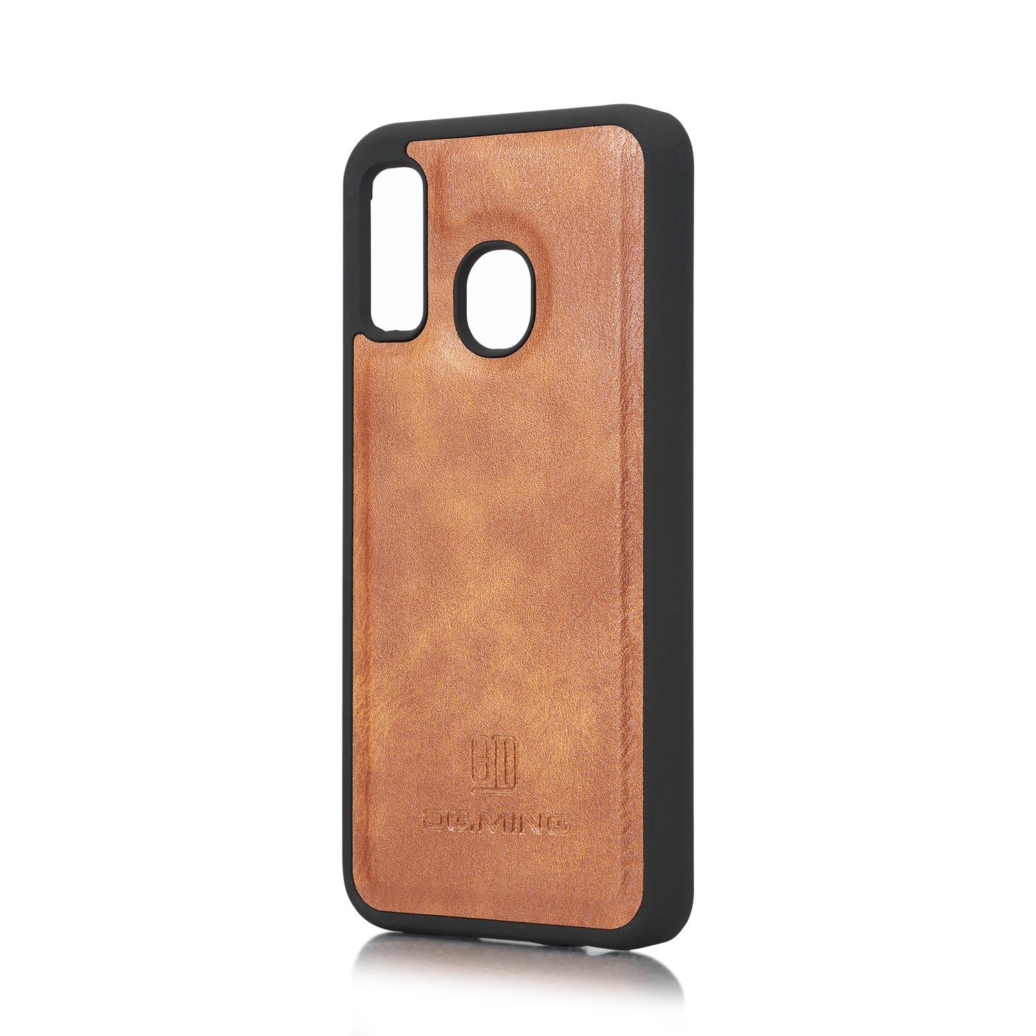 Samsung Galaxy A40 Pungetui med aftageligt cover, Cognac