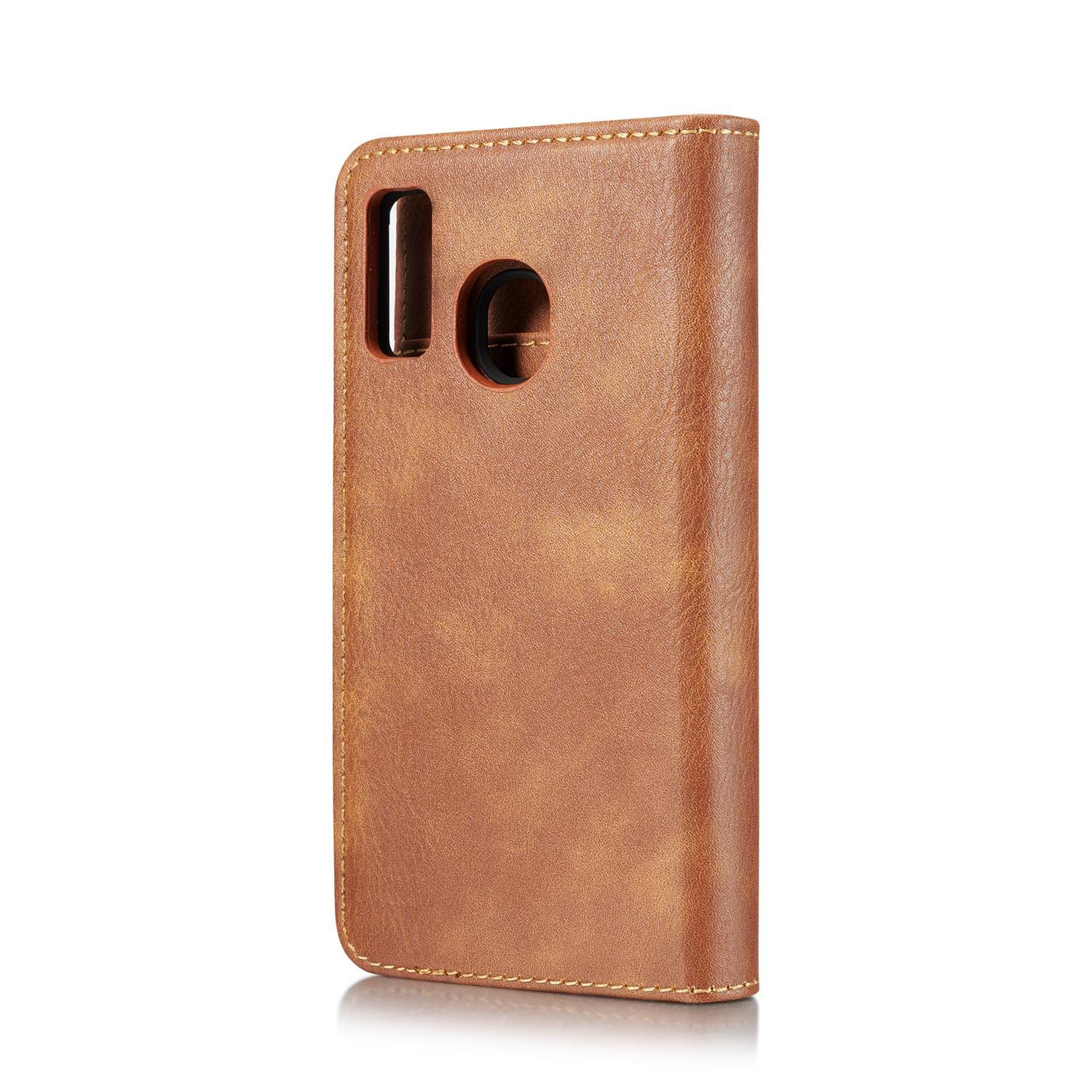 Samsung Galaxy A40 Pungetui med aftageligt cover, Cognac