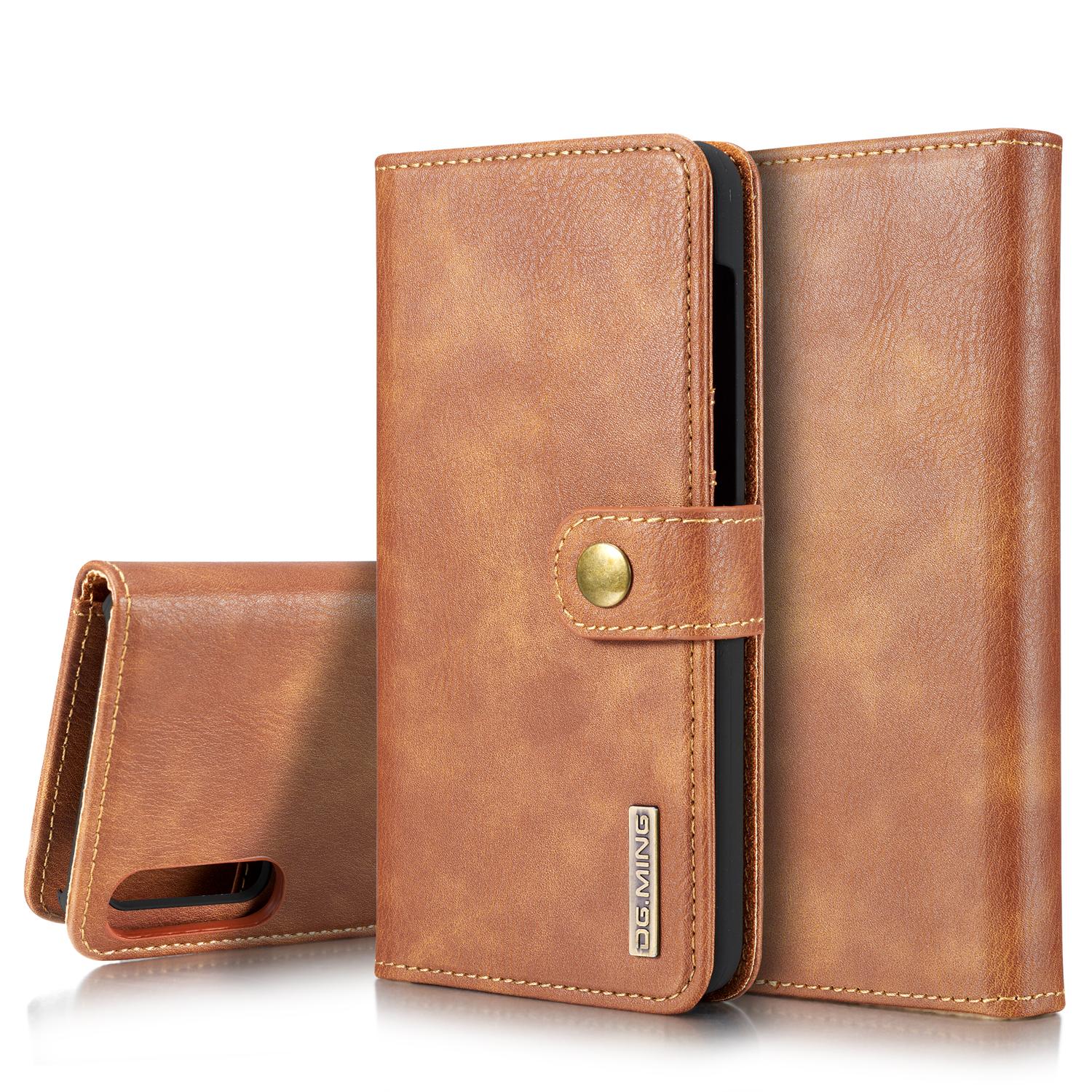 Samsung Galaxy A50 Pungetui med aftageligt cover, Cognac