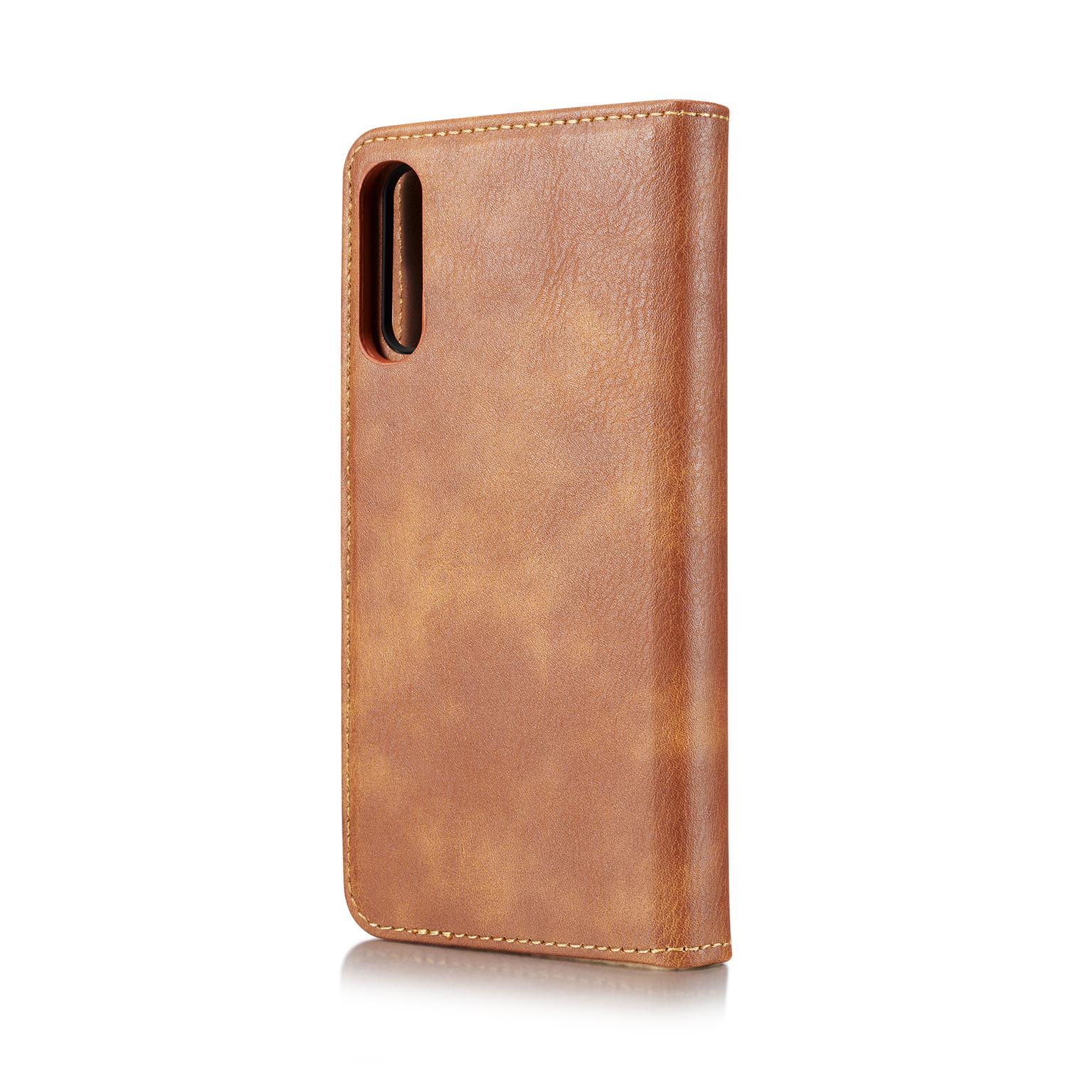 Samsung Galaxy A50 Pungetui med aftageligt cover, Cognac