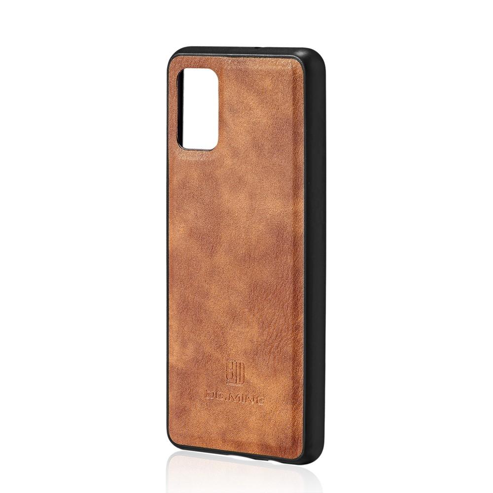 Samsung Galaxy A51 Pungetui med aftageligt cover, Cognac