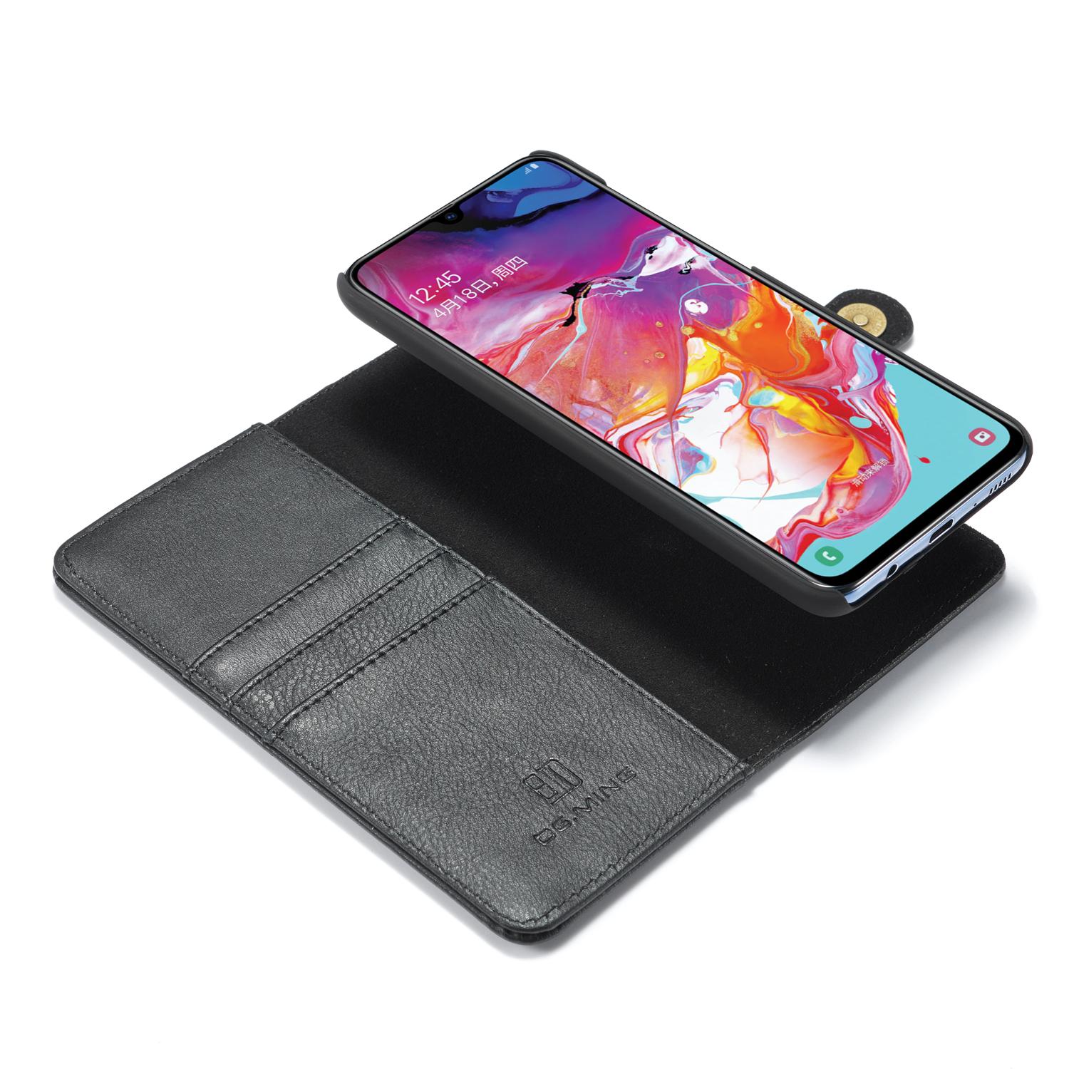 Samsung Galaxy A70 Pungetui med aftageligt cover, Black