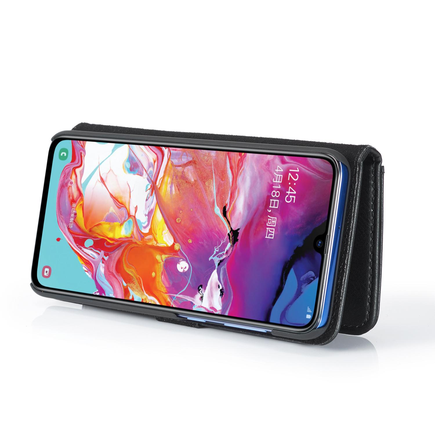 Samsung Galaxy A70 Pungetui med aftageligt cover, Black