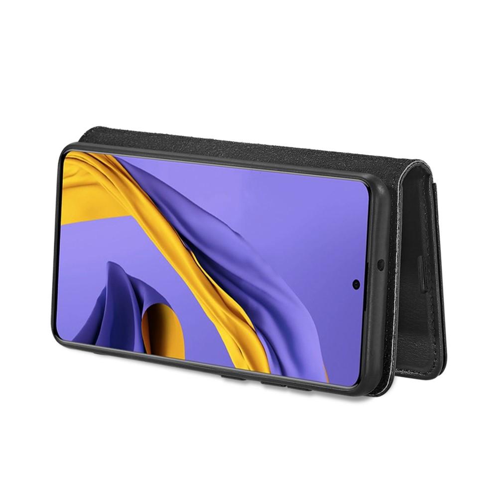 Samsung Galaxy A71 Pungetui med aftageligt cover, Black