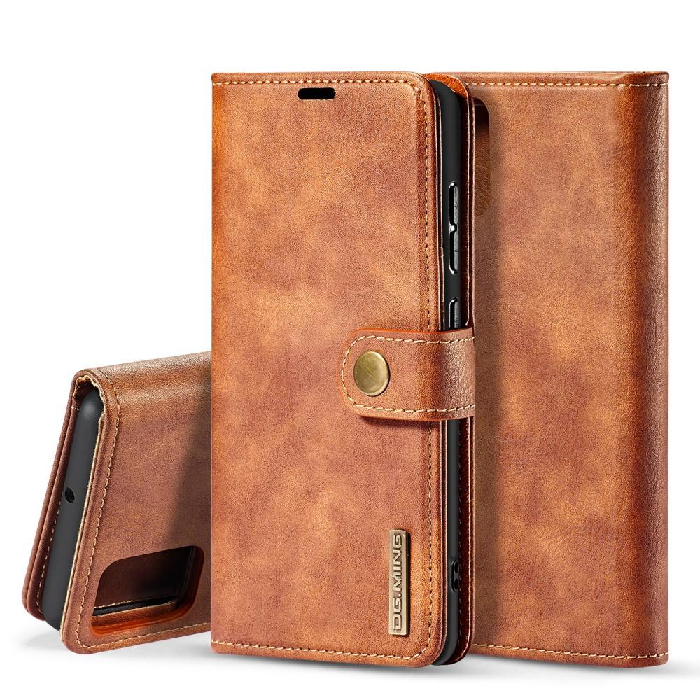 Samsung Galaxy A71 Pungetui med aftageligt cover, Cognac