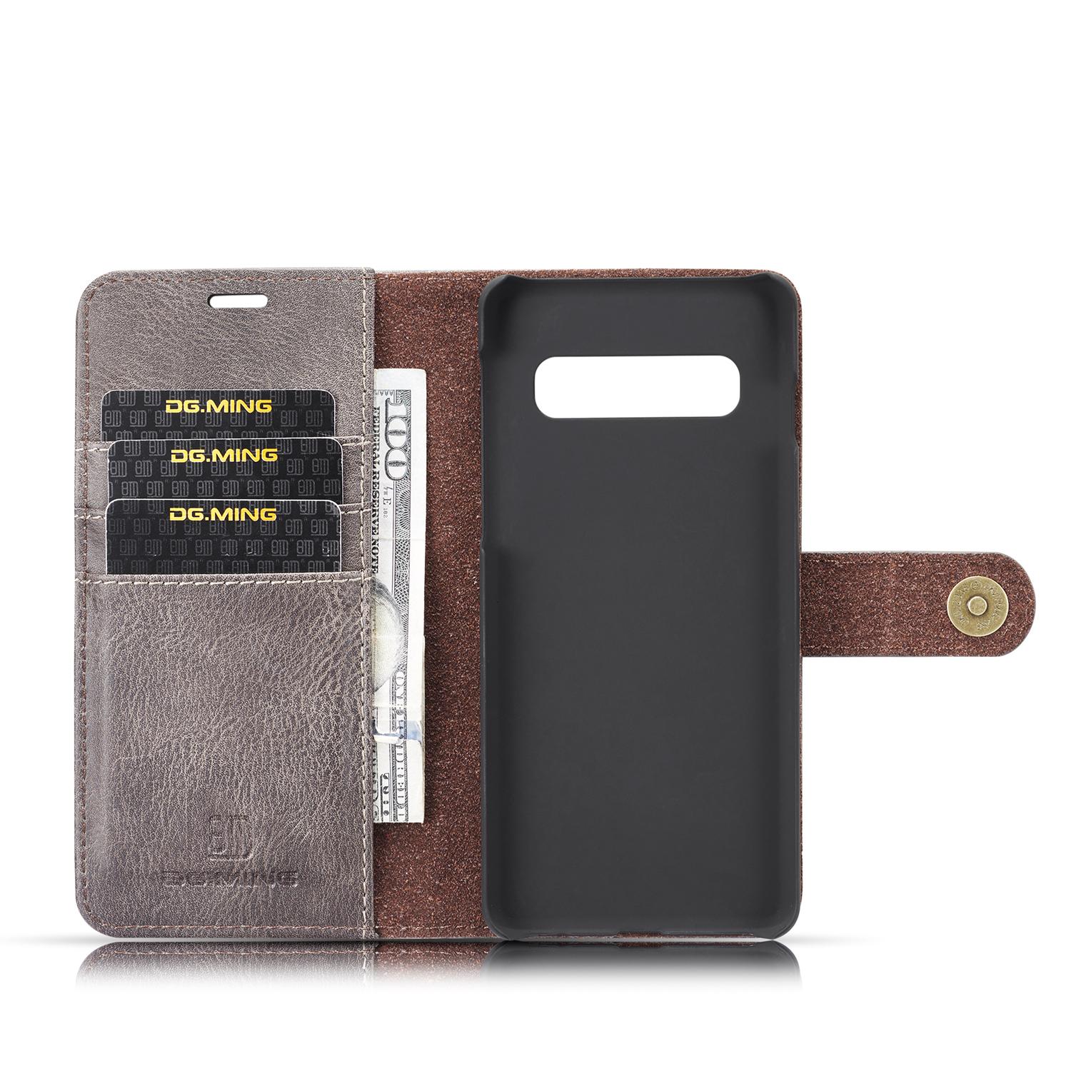 Samsung Galaxy S10 Pungetui med aftageligt cover, Brown