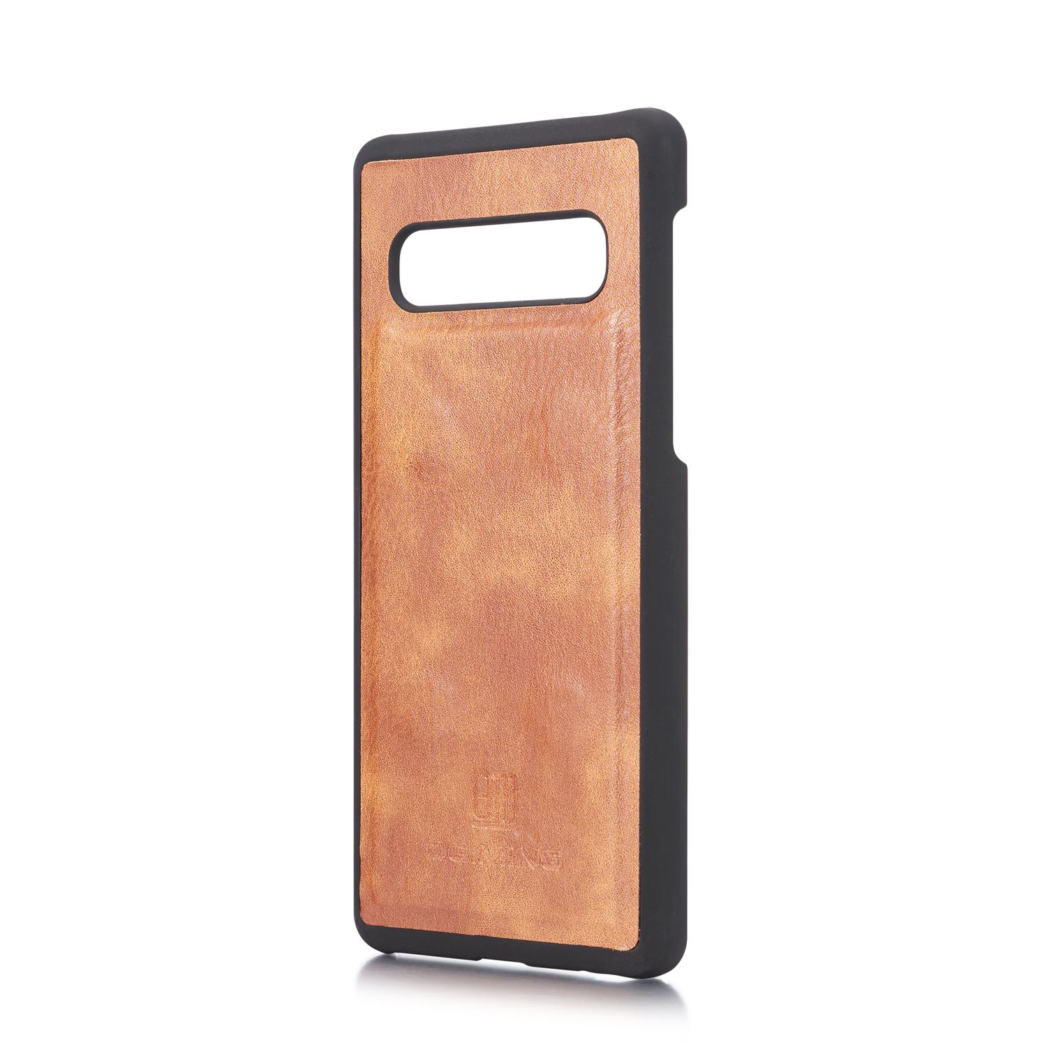 Samsung Galaxy S10 Pungetui med aftageligt cover, Cognac