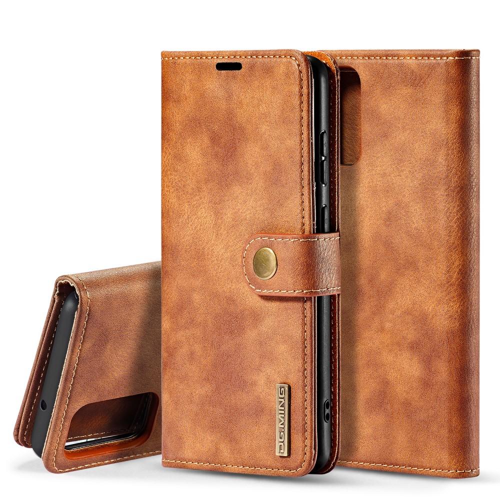 Samsung Galaxy S20 Pungetui med aftageligt cover, Cognac