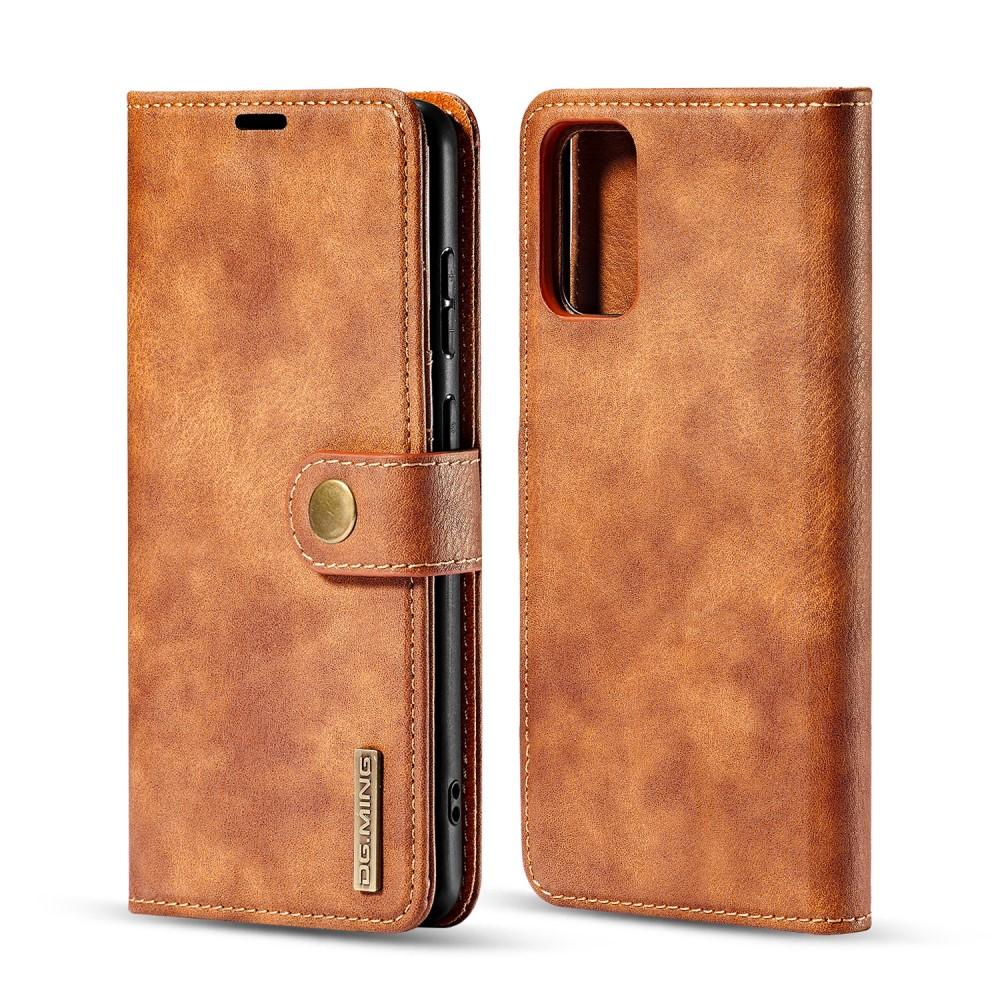 Samsung Galaxy S20 Pungetui med aftageligt cover, Cognac